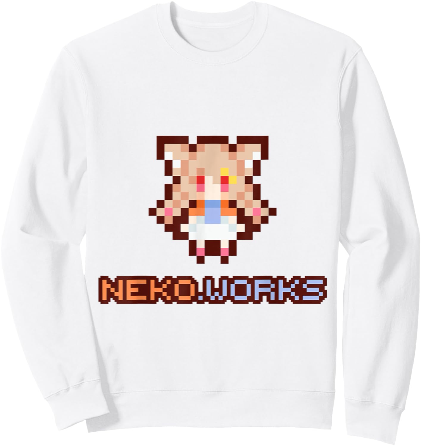 nekodotworks - Pixel art Miyu Sweatshirt - Sweatshirt | White