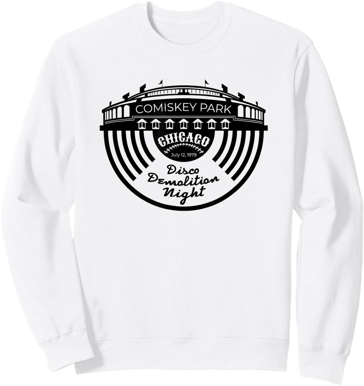 Old Comiskey Park Shirt Vintage Disco Demolition Night Sweatshirt - Sweatshirt | White