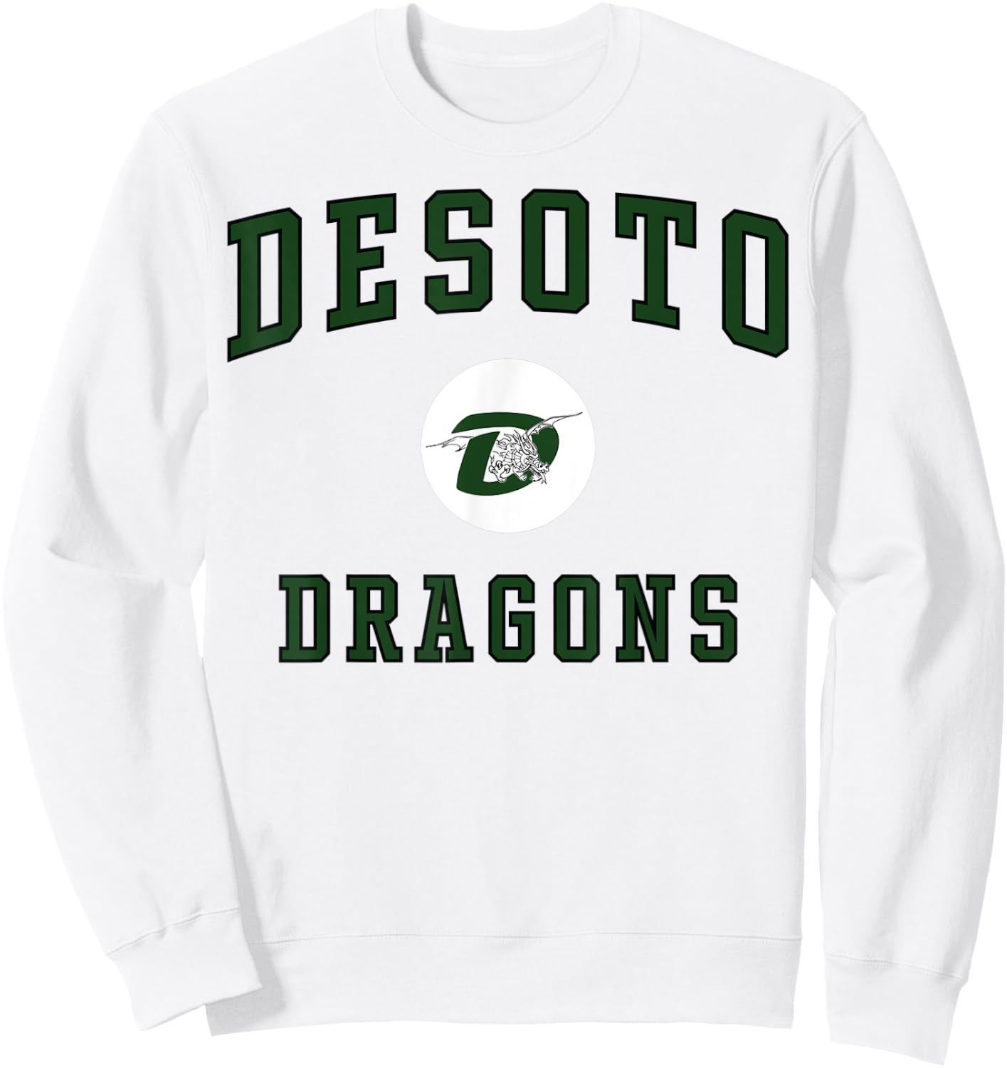 De Soto High School Dragons Sweatshirt - Sweatshirt | White