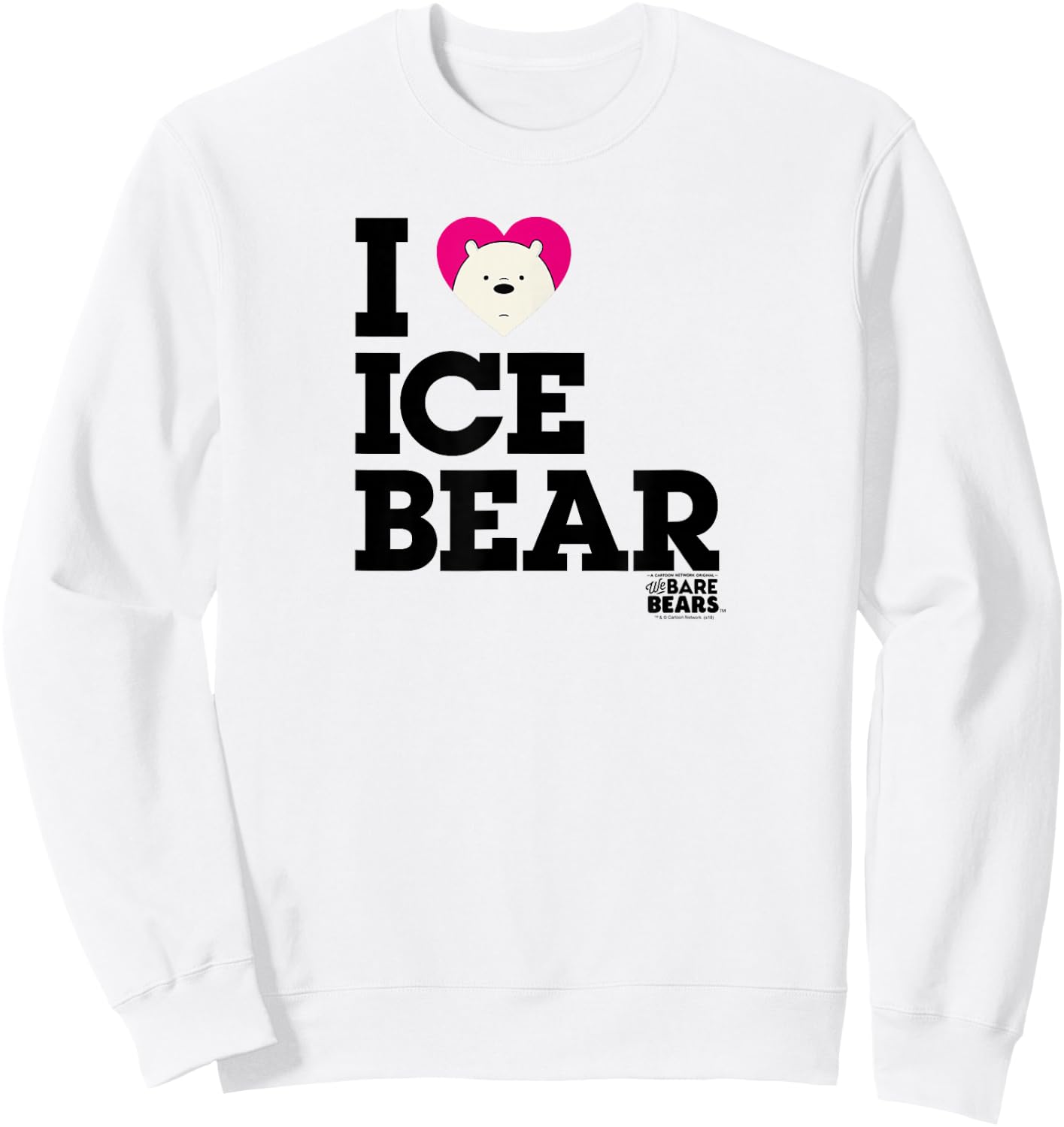 We Bare Bears Heart Ice Bear Sweatshirt - Sweatshirt | White