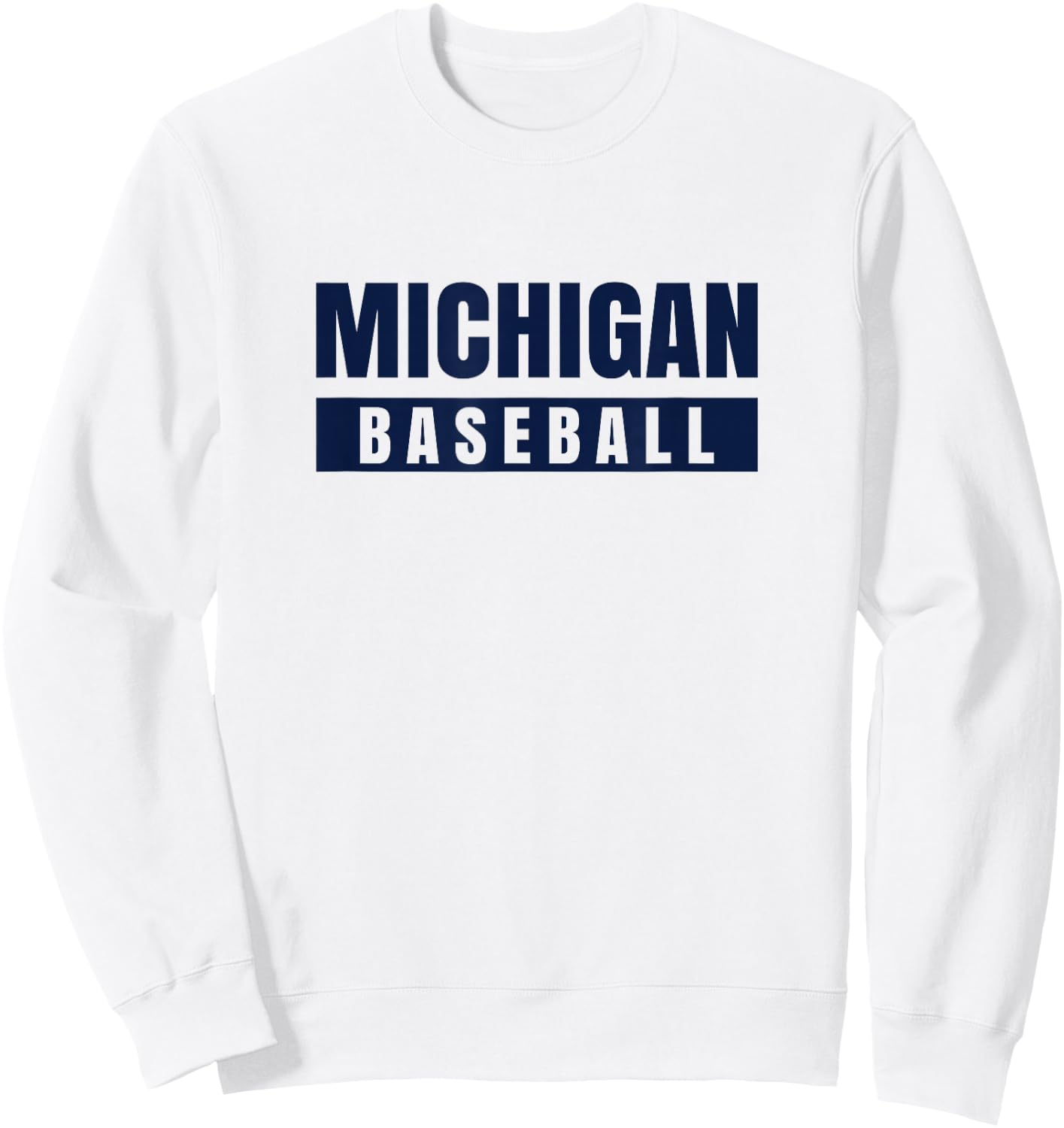Michigan Baseball Sweatshirt - Sweatshirt | White