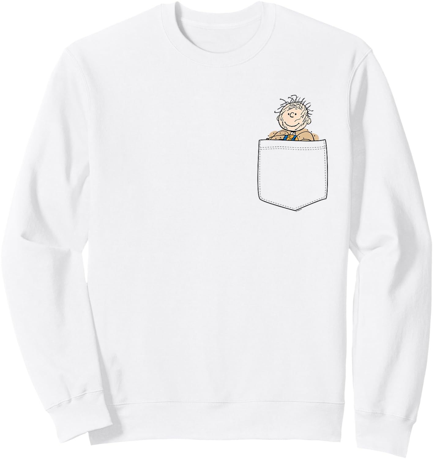 Peanuts Snoopy Pig Pen Faux Pocket Sweatshirt - Sweatshirt | White