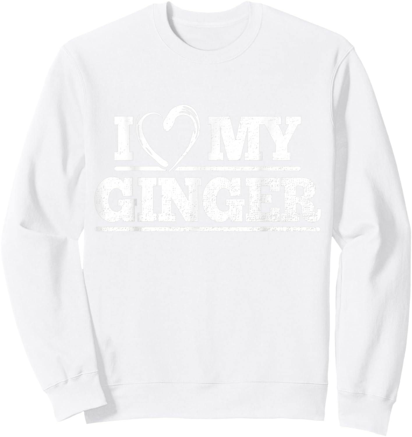 Funny I love my Ginger Red Hair Nerd Couple Sweatshirt - Sweatshirt | White
