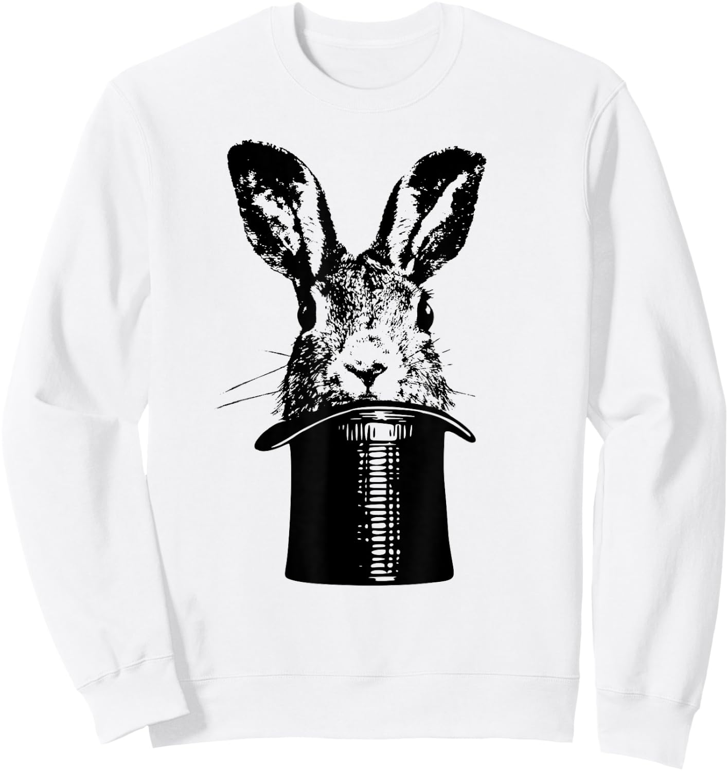 Magicians Shirt Rabbit In A Hat Vintage Magic Performer Gift Sweatshirt - Sweatshirt | White