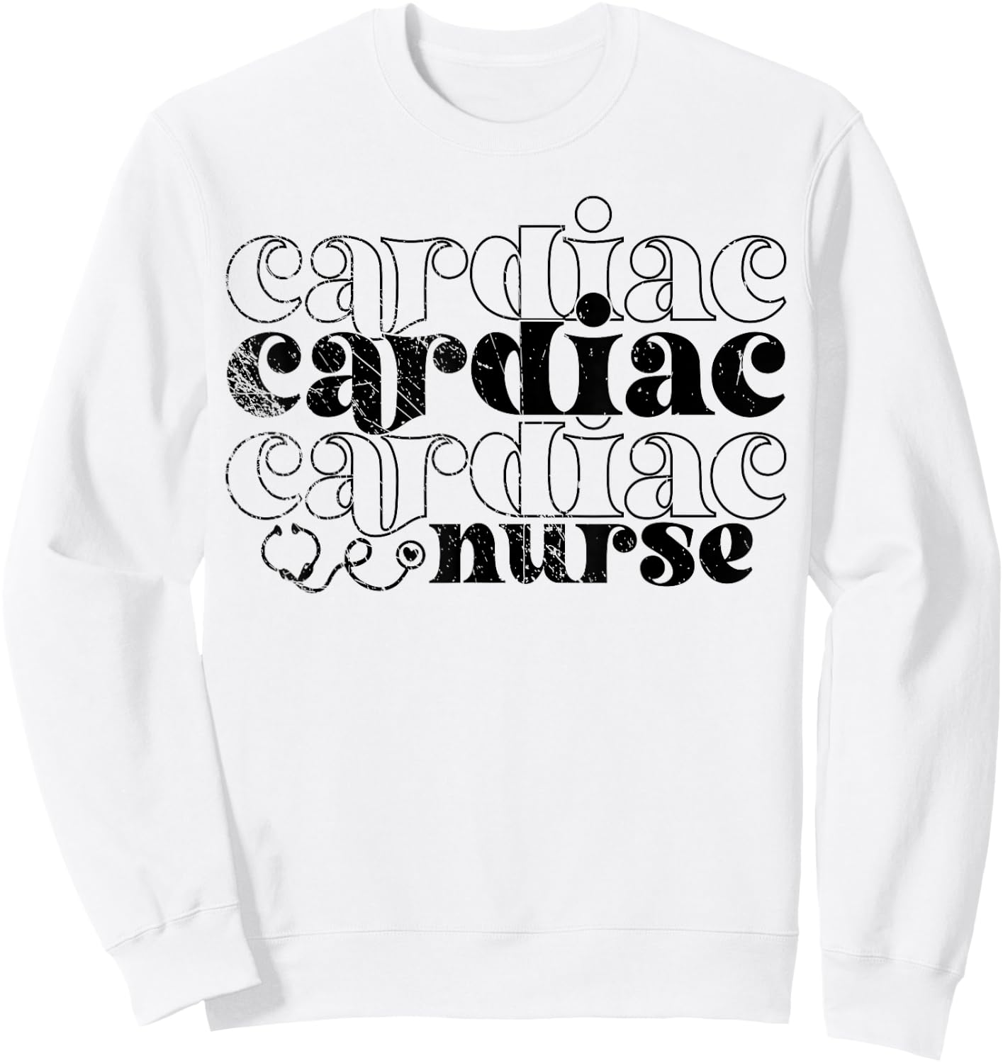 Proud Cardiac Nurse, Nursing, Nurse Lover Sweatshirt - Sweatshirt | White