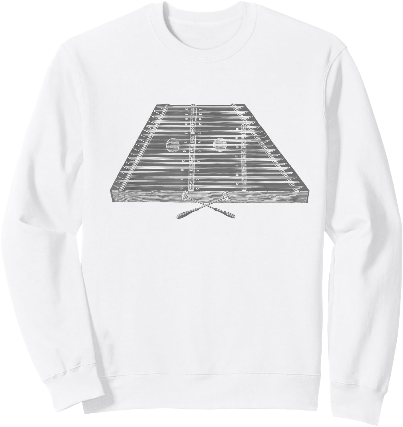 Vintage Hammered dulcimer Music Instrument Gift Sweatshirt - Sweatshirt | White