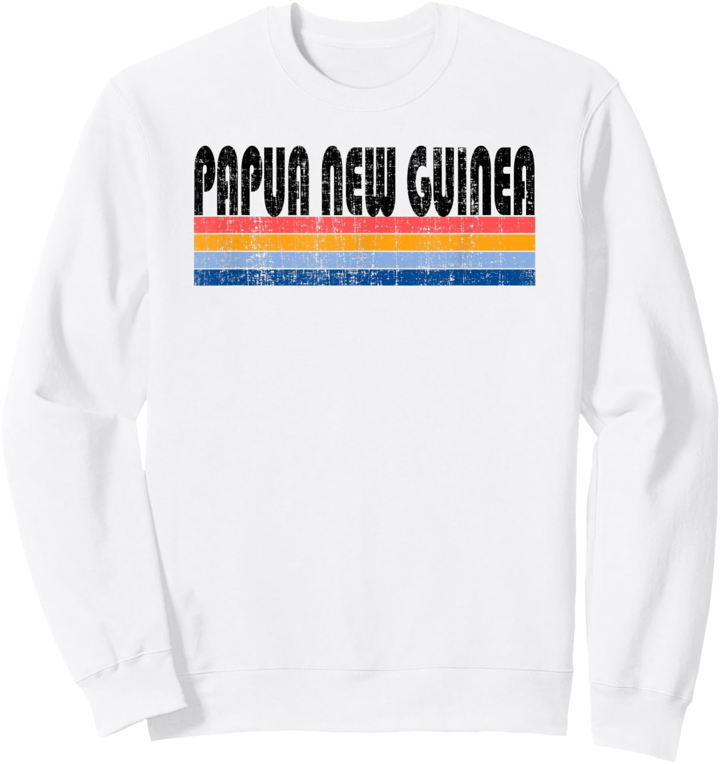 Vintage 70s 80s Style Papua New Guinea Sweatshirt - Sweatshirt | White