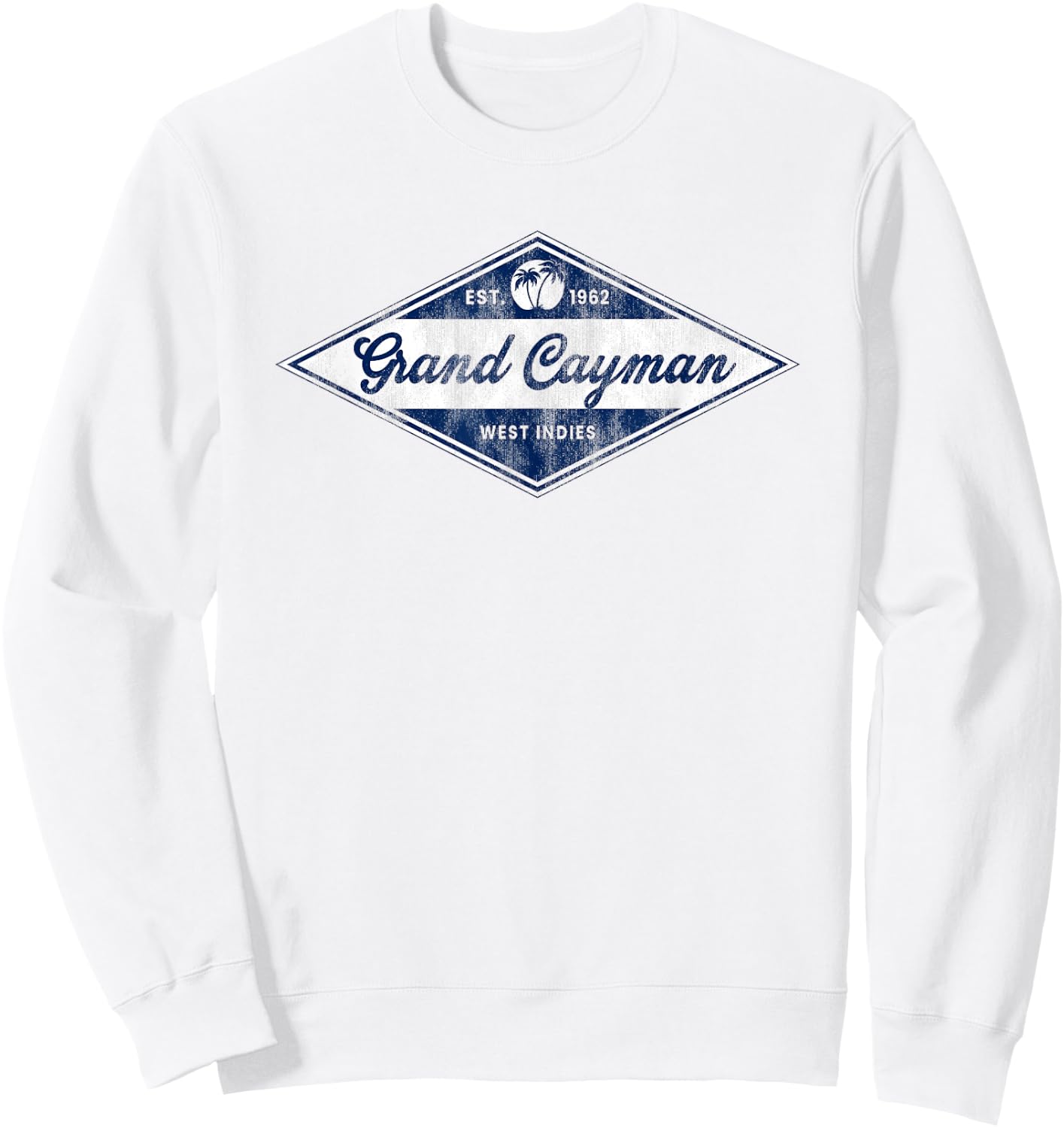 Retro Grand Cayman Islands Vintage Beach Vacation Souvenir Sweatshirt - Sweatshirt | White