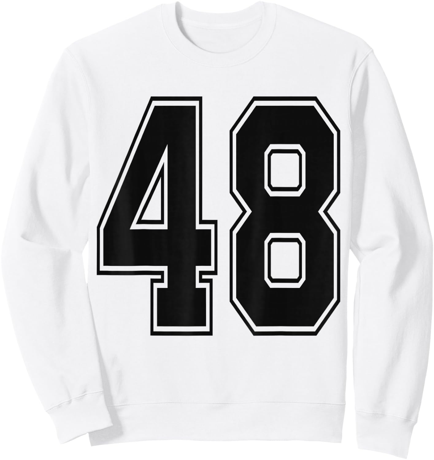 #48 Number 48 Sports. Jersey My Favorite Player #48 Sweatshirt - Sweatshirt | White