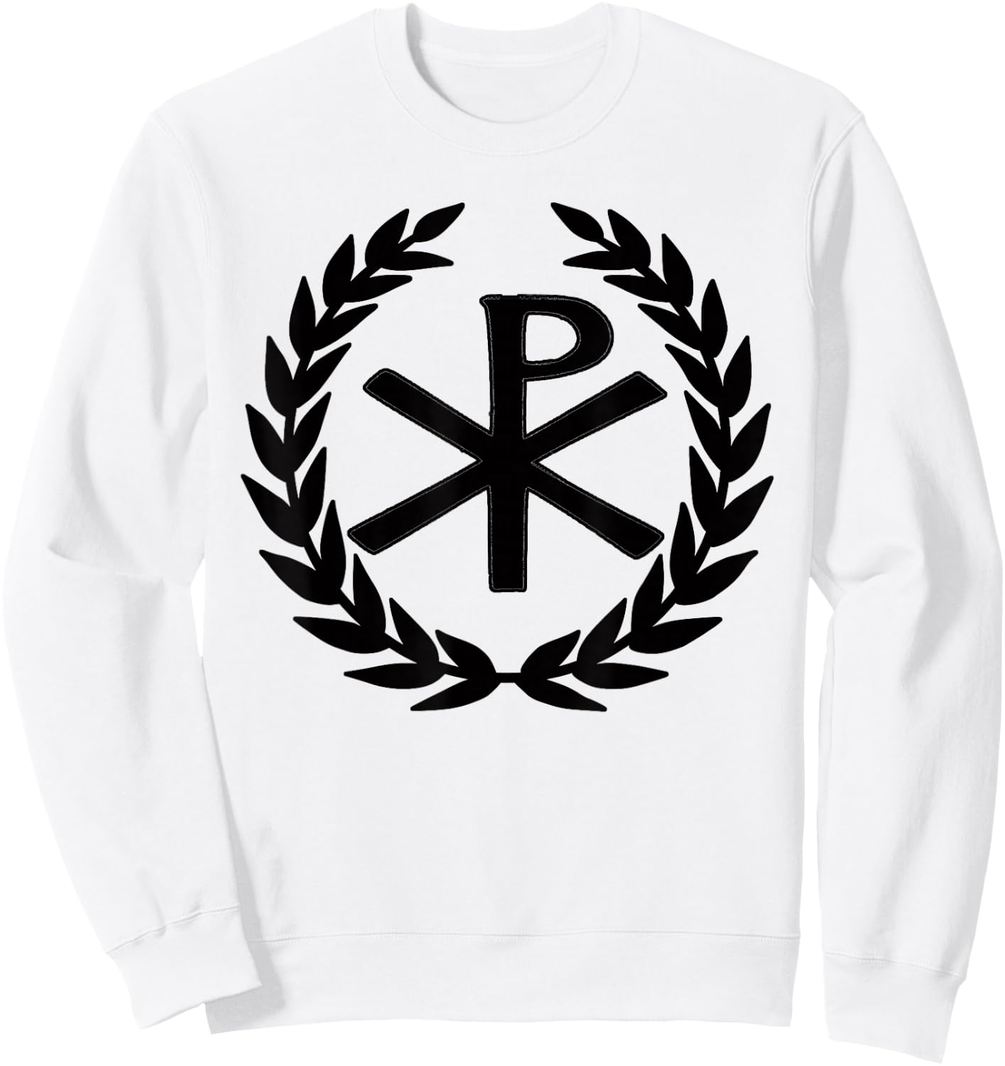 Roman Empire Chi Rho Symbol Sweatshirt - Sweatshirt | White