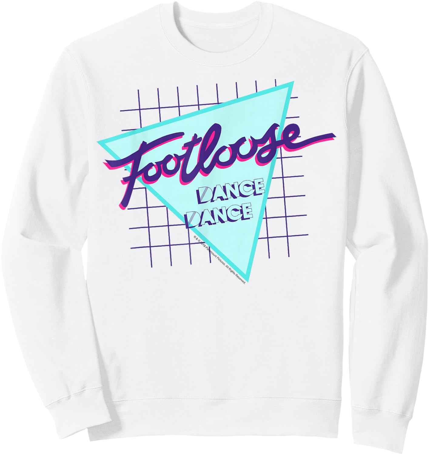 Footloose Dance Dance 80's Logo Sweatshirt - Sweatshirt | White