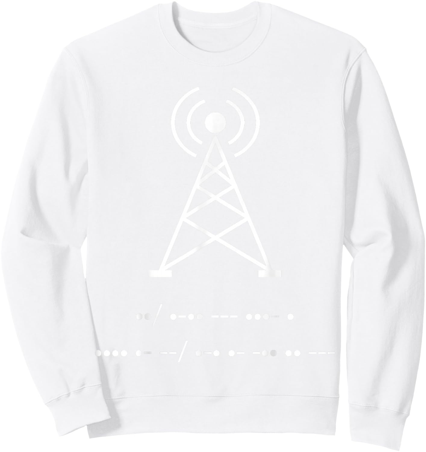 Funny Amateur Ham Radio Morse Code Shirt Gift Sweatshirt - Sweatshirt | White