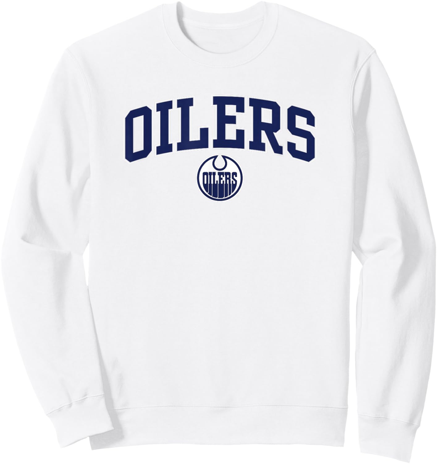 Edmonton Oilers Arch Over Orange Officially Licensed Sweatshirt - Sweatshirt | White