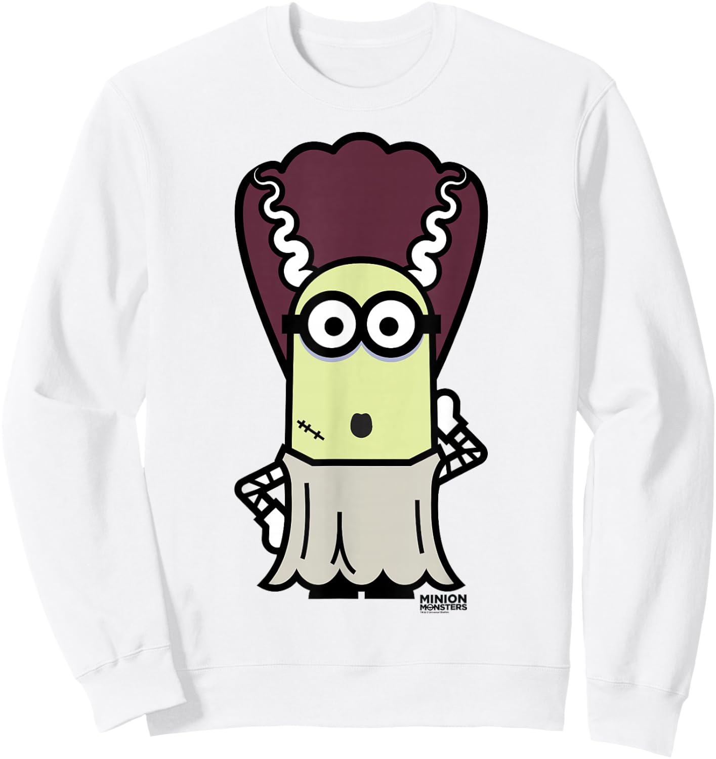 Despicable Me Monster Halloween Bride Graphic Sweatshirt - Sweatshirt | White