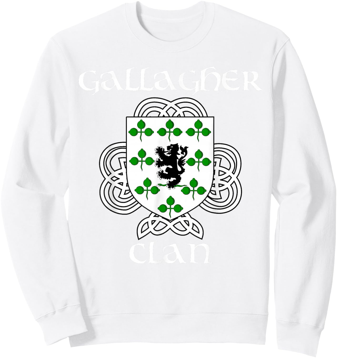 Gallagher Family Crest Coat of Arms T Shirt Sweatshirt - Sweatshirt | White