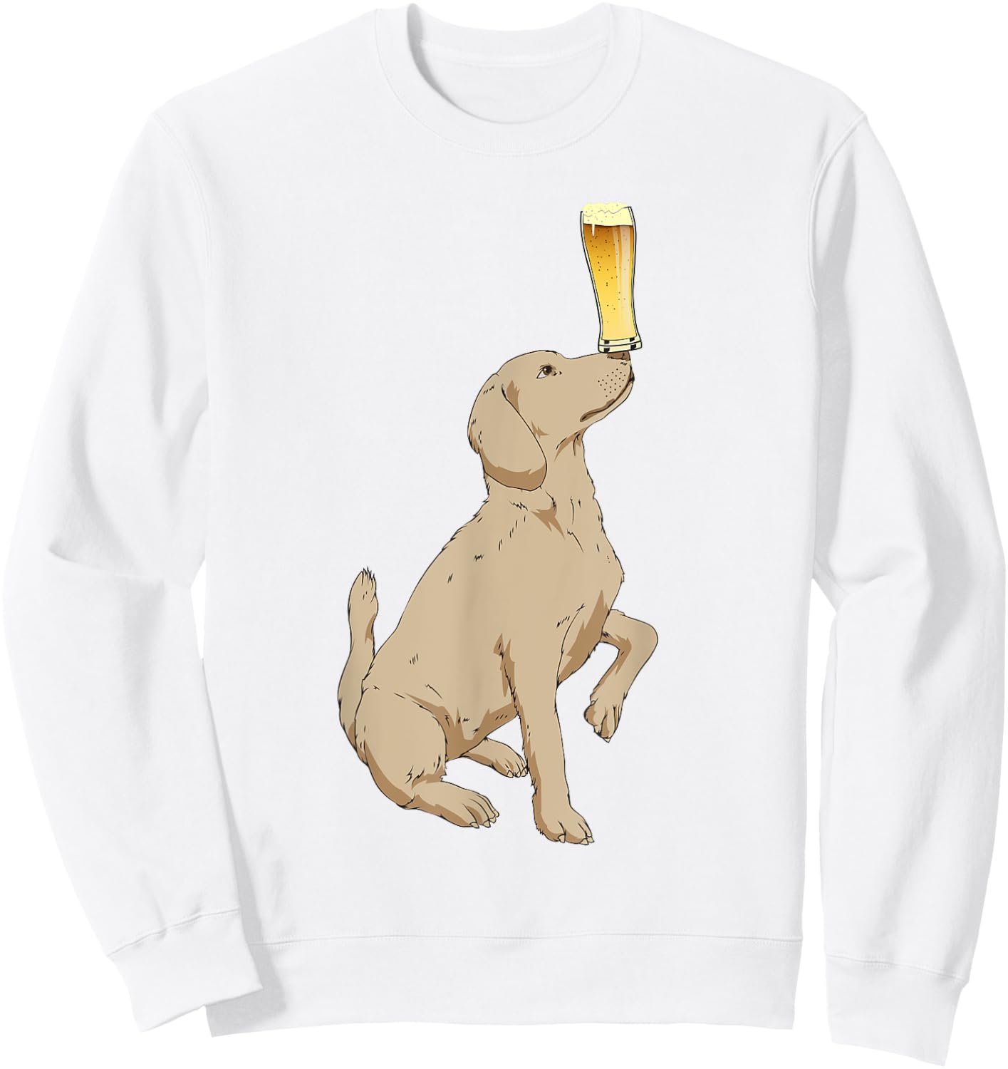 Craft Beer Shirt Labrador Retriever Shirt Beer Lovers Shirt Sweatshirt - Sweatshirt | White