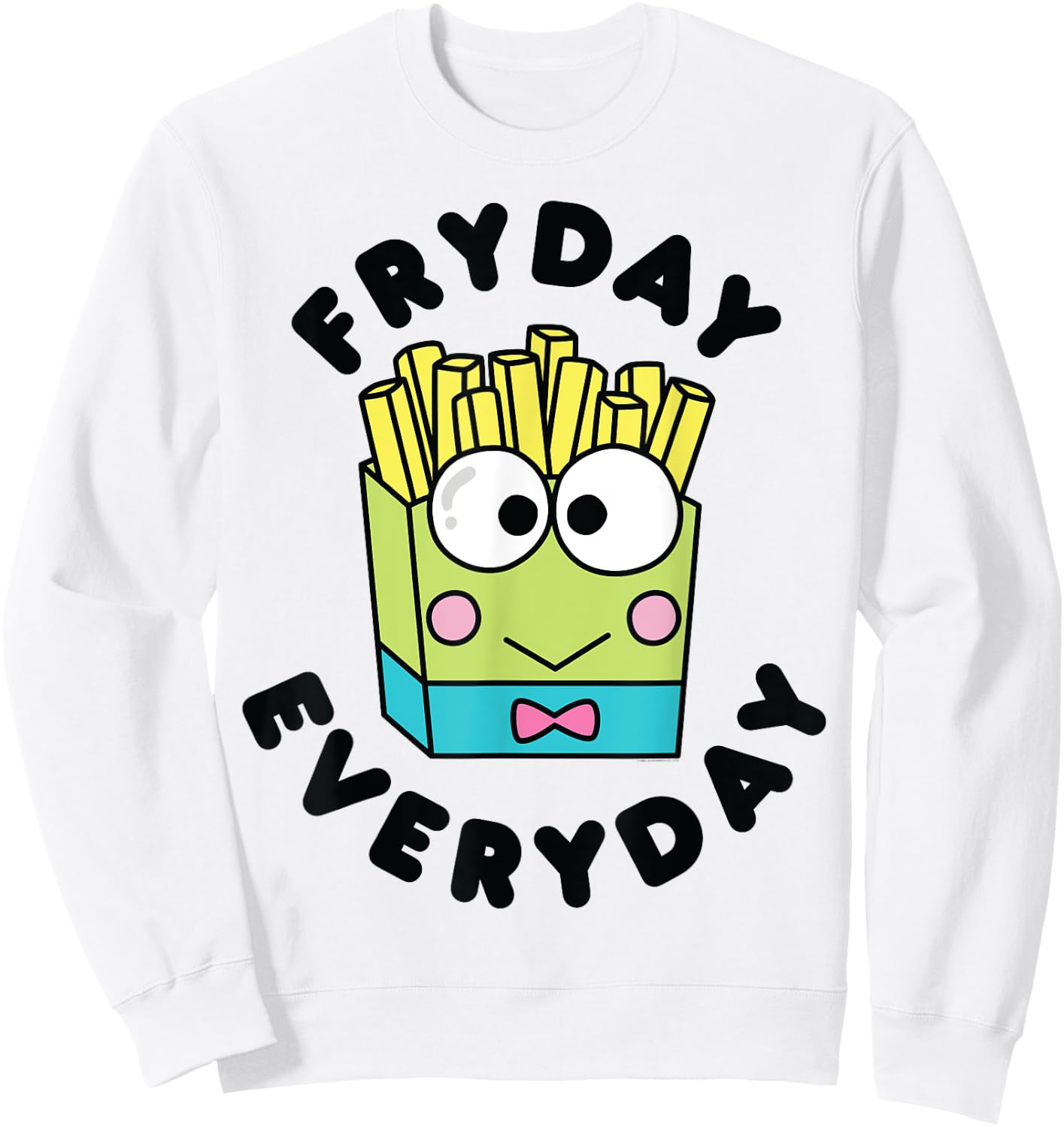 Keroppi French Fries Fryday Friday Everyday Sweatshirt - Sweatshirt | White