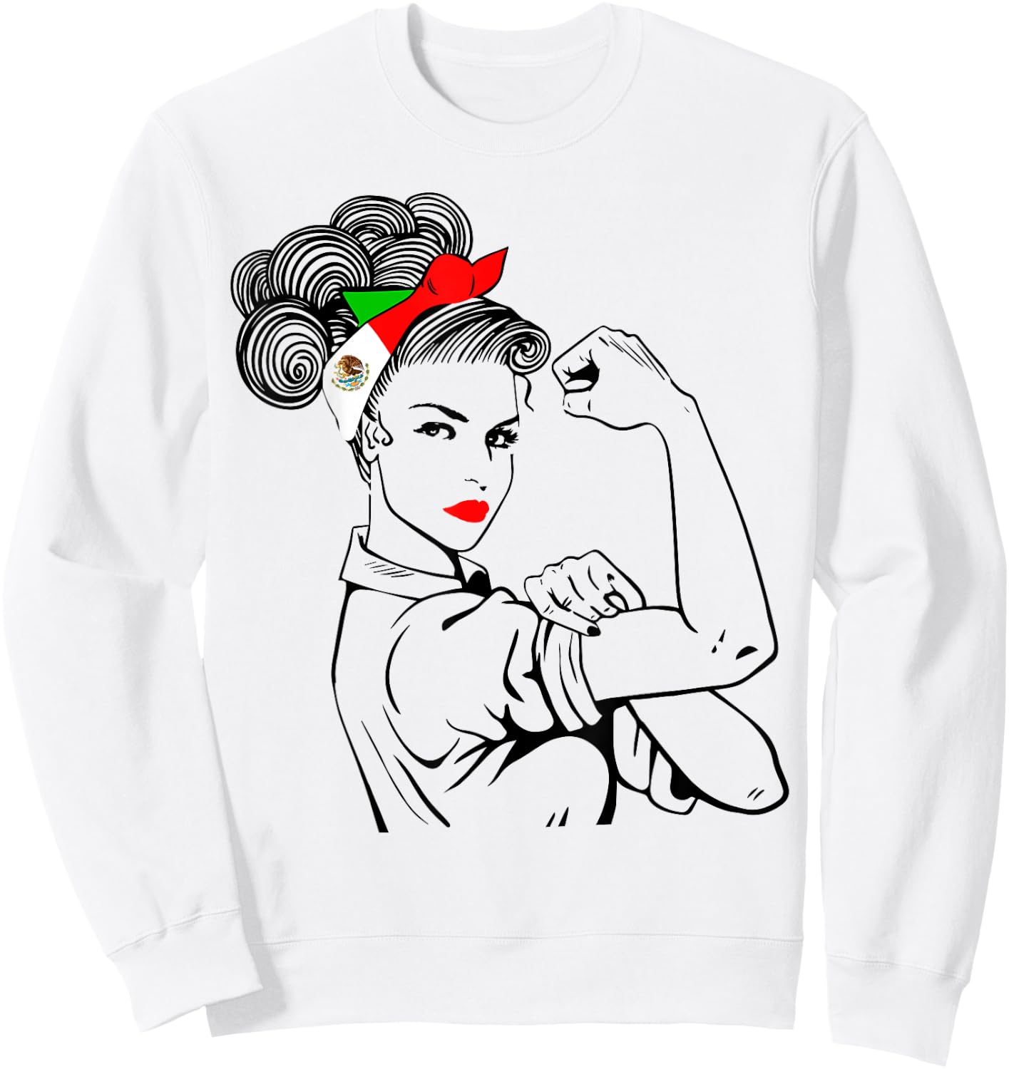Mexican Girl Unbreakable Heritage Mexico Flag Gift Sweatshirt - Sweatshirt | White