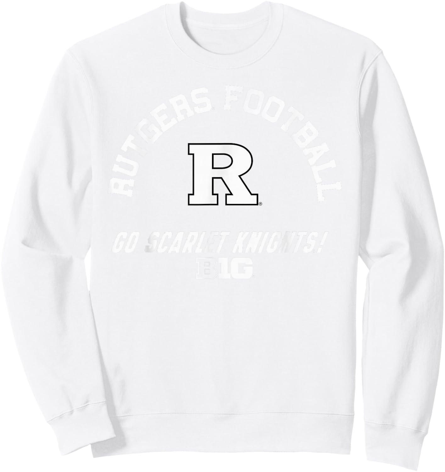 Rutgers Scarlet Knights Big 10 Football Red Sweatshirt - Sweatshirt | White