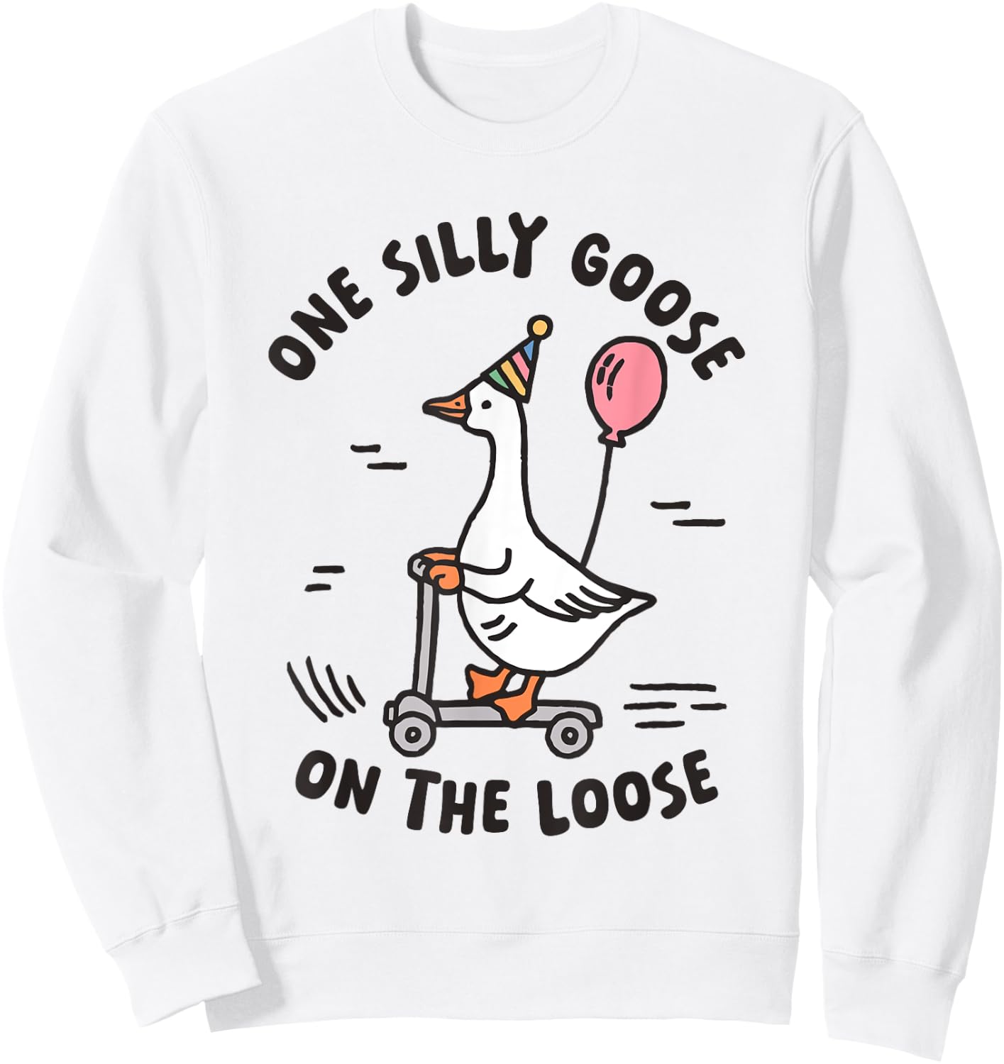 Silly Goose On The Loose Sweatshirt - Sweatshirt | White