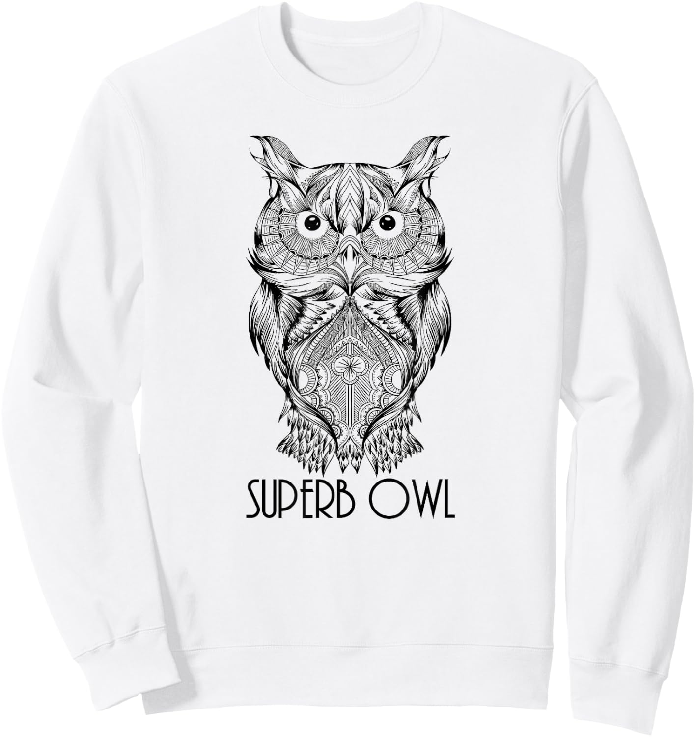 The Elegant Superb Owl Shirt - Owl Bird Shirt Sweatshirt - Sweatshirt | White