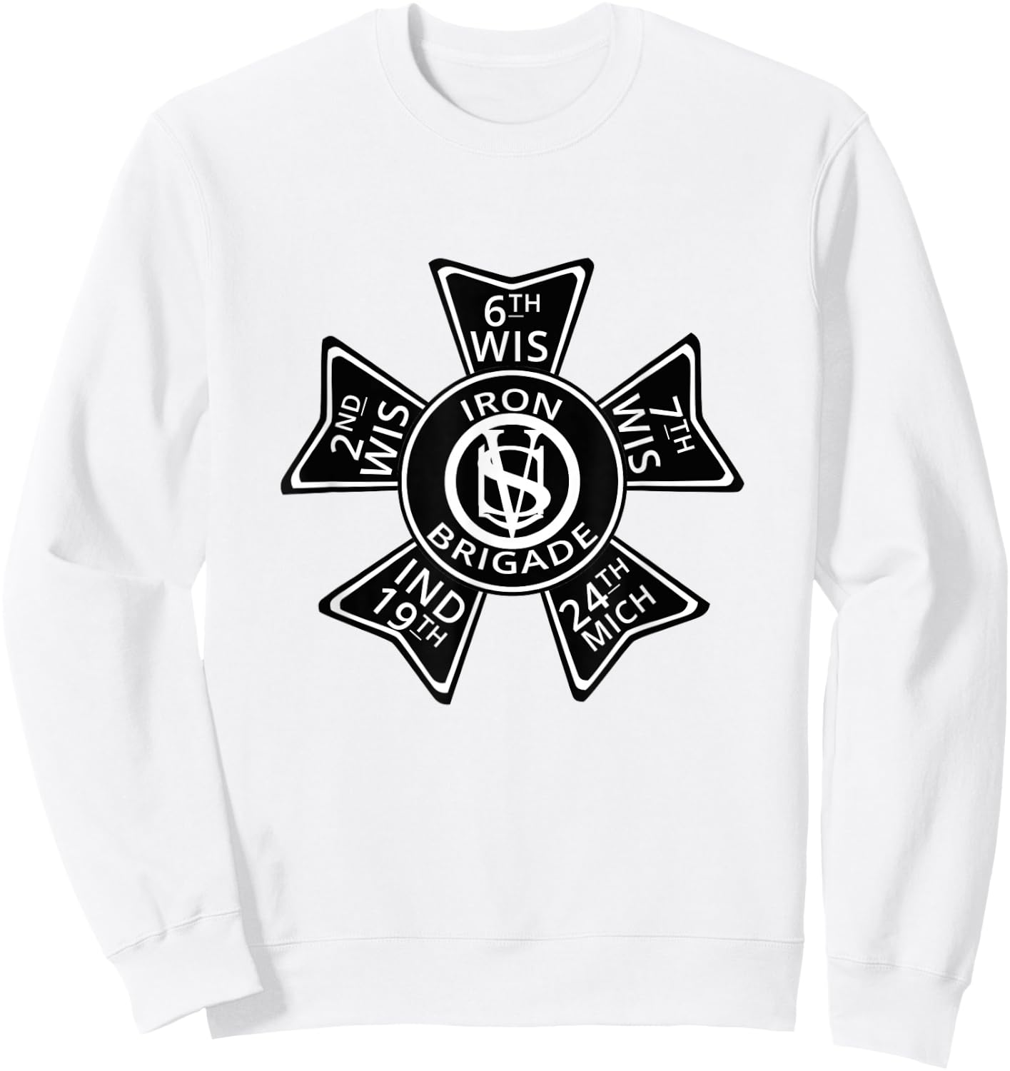 US American Civil Union Iron Brigade Sweatshirt - Sweatshirt | White