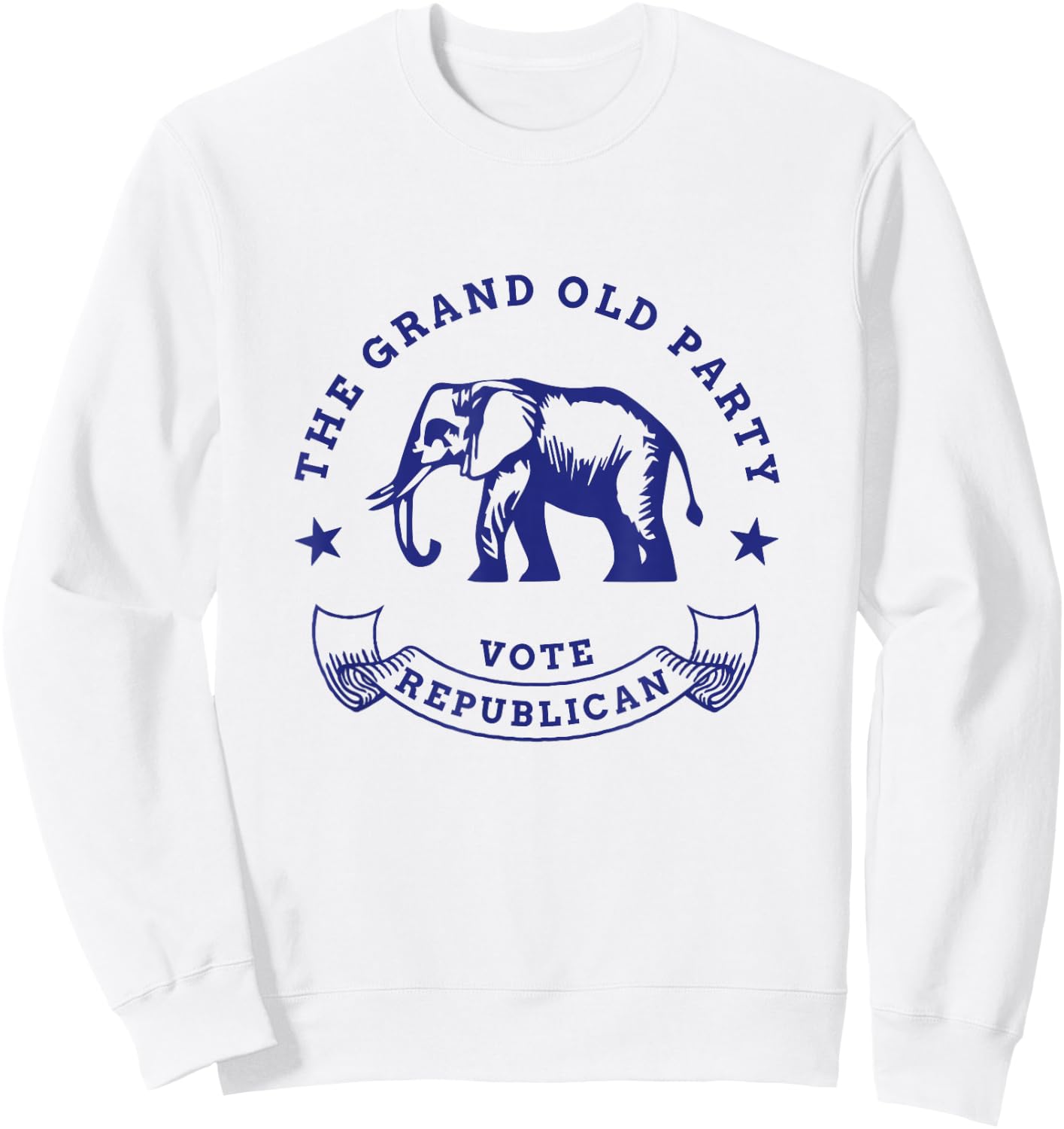 GOP Vote Republican Party Elephant Vintage Political Sweatshirt - Sweatshirt | White