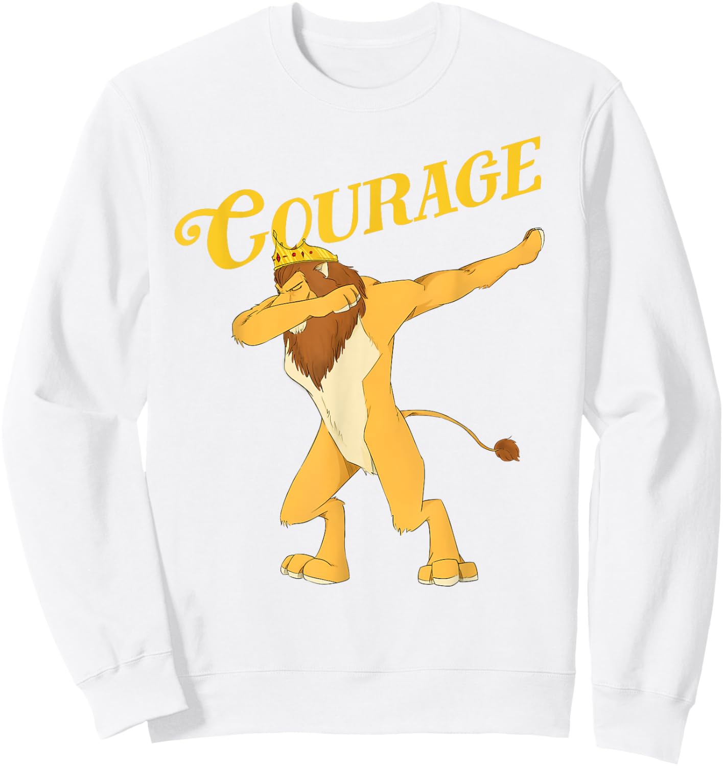 Cowardly Lion Dab - The Wizard Of Oz - Courage Sweatshirt - Sweatshirt | White