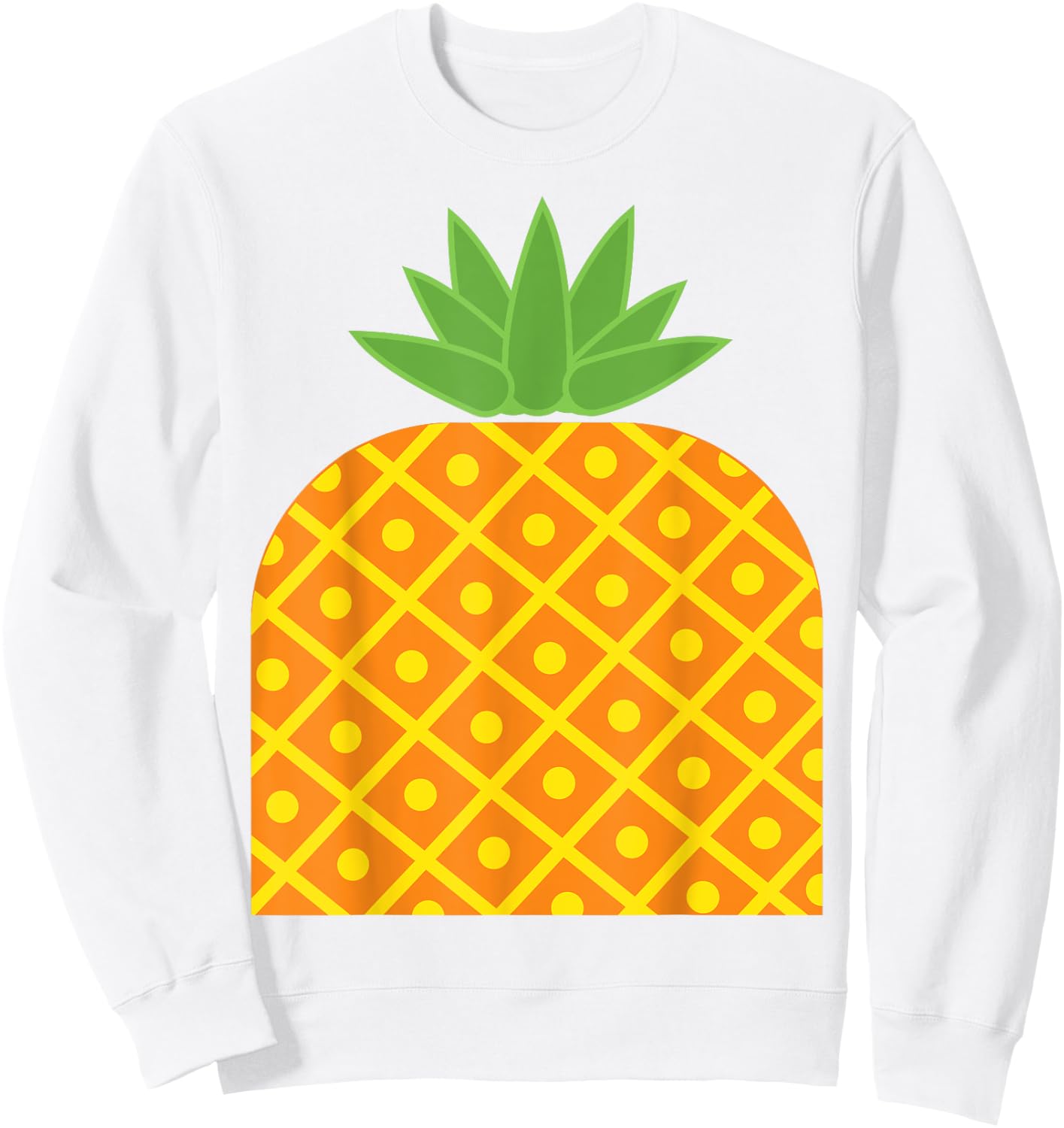 Pineapple Fruit Easy Lazy DIY Halloween Costume Sweatshirt - Sweatshirt | White