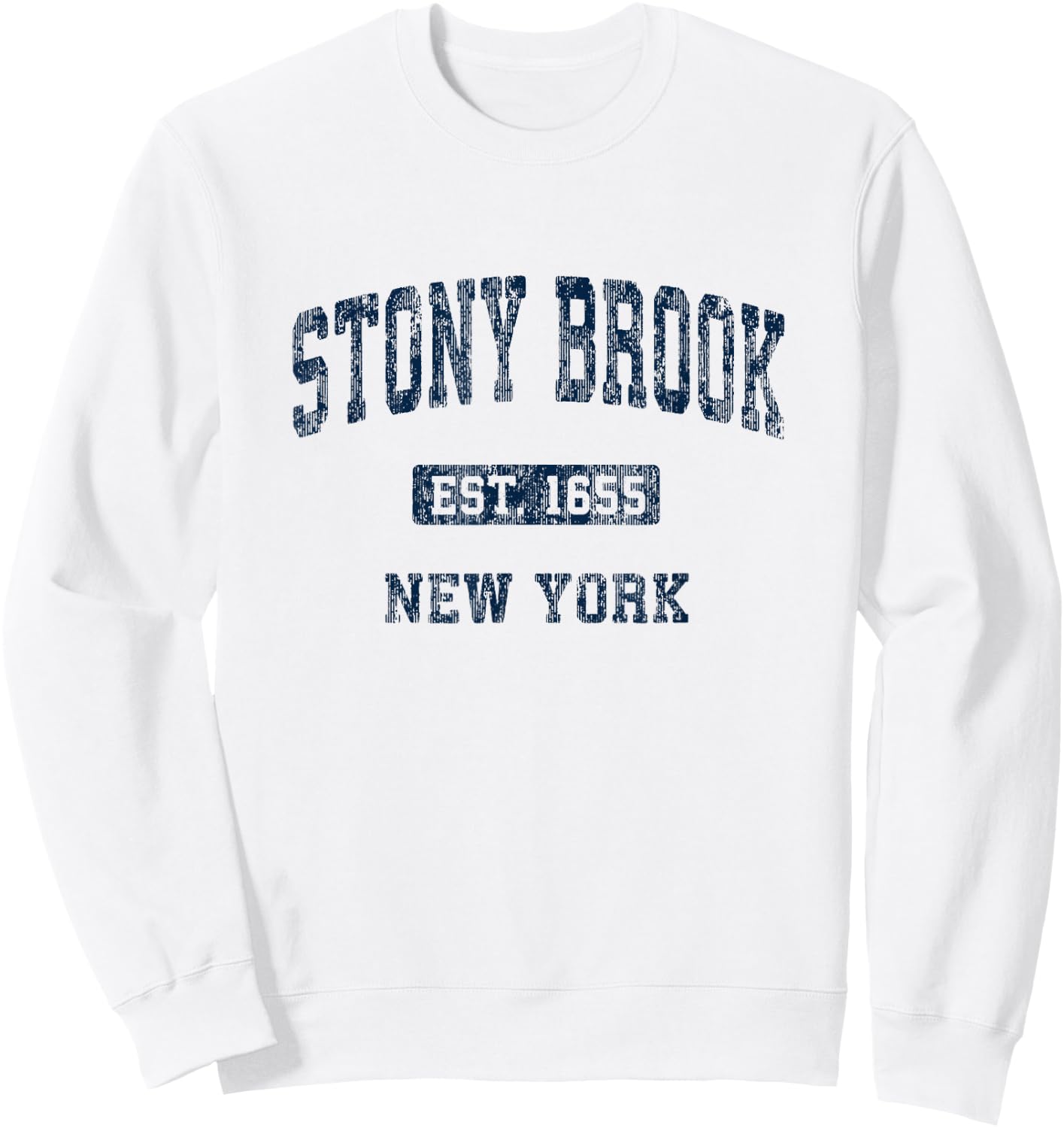Stony Brook New York NY Vintage Athletic Sports Design Sweatshirt - Sweatshirt | White