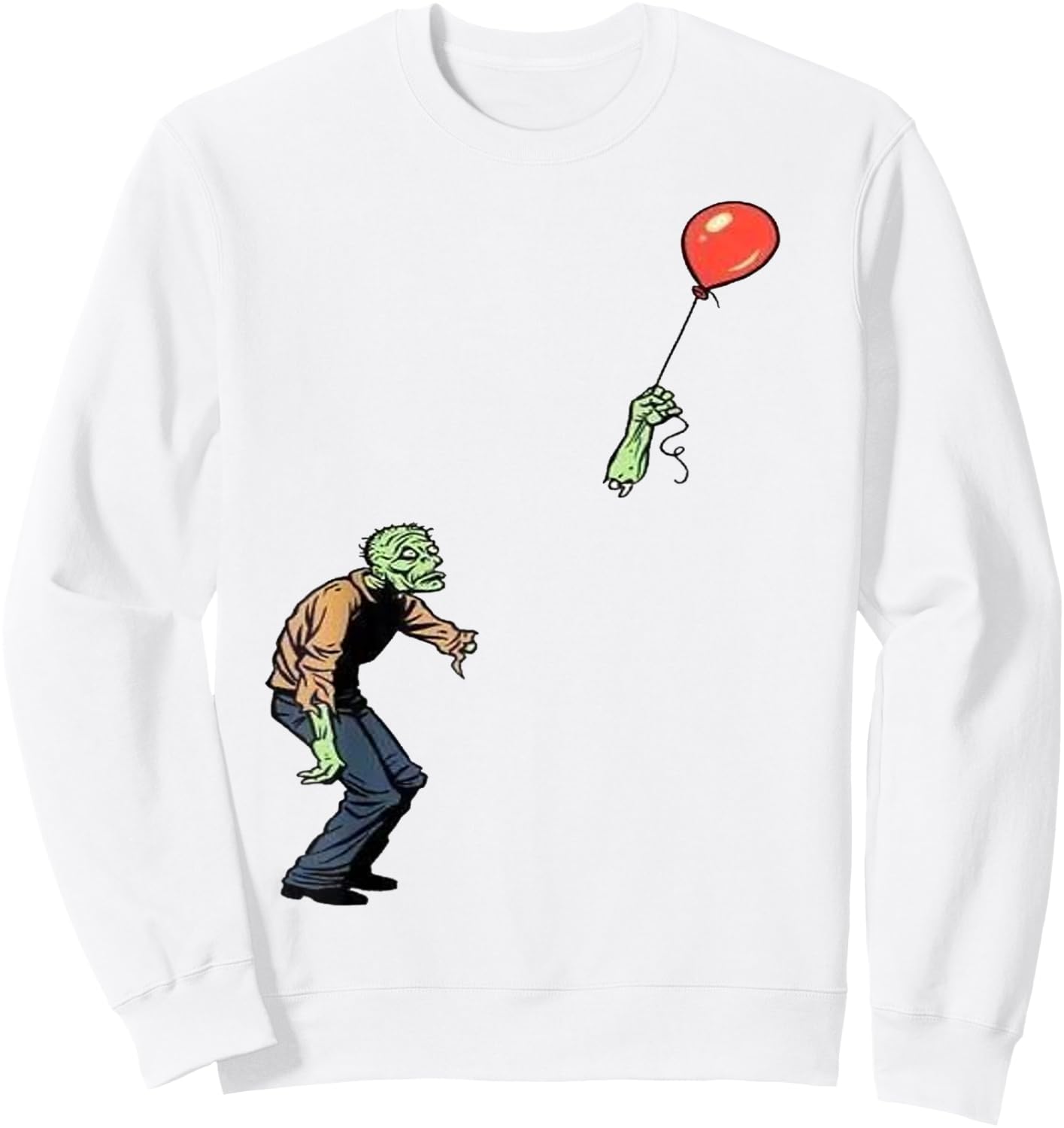 Zombie lost his balloon Sweatshirt - Sweatshirt | White