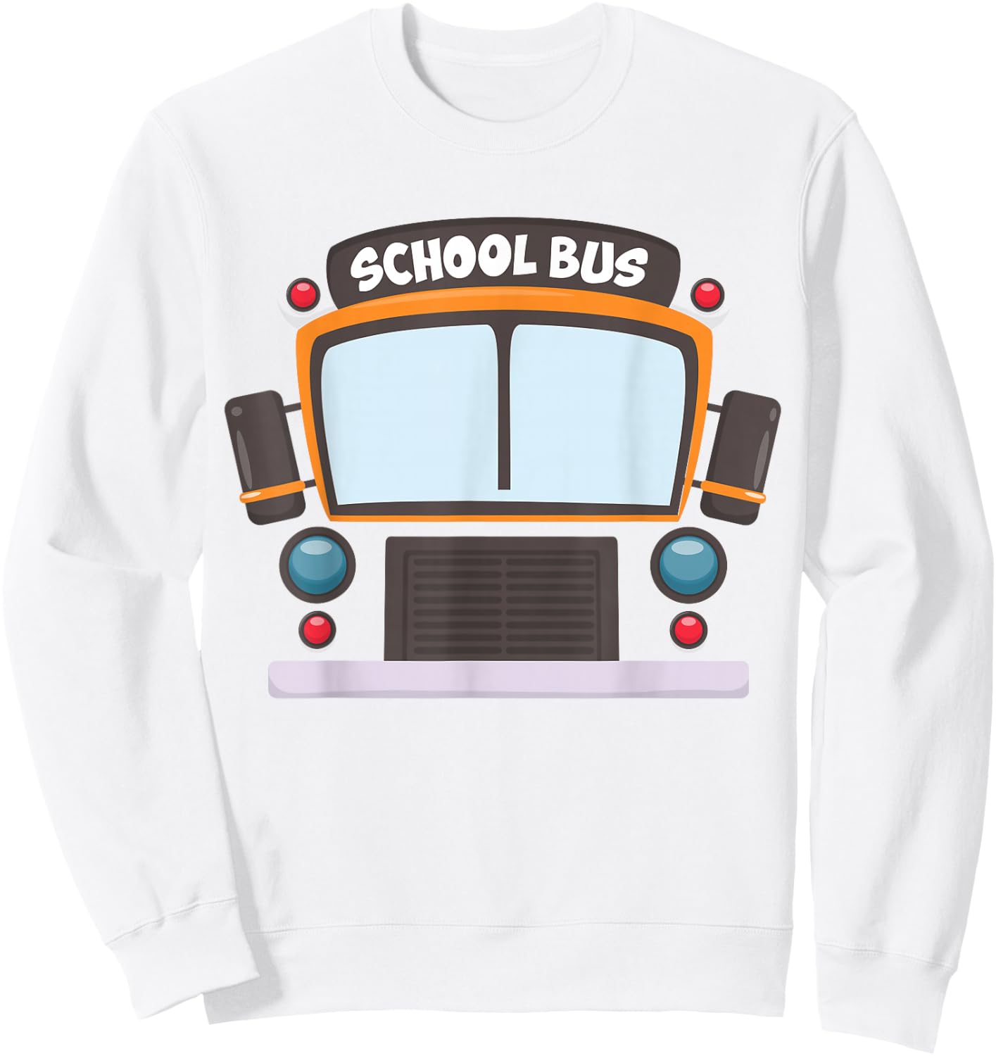 School Bus Costume Shirt Boys Girls Halloween Bus Driver Men Sweatshirt - Sweatshirt | White