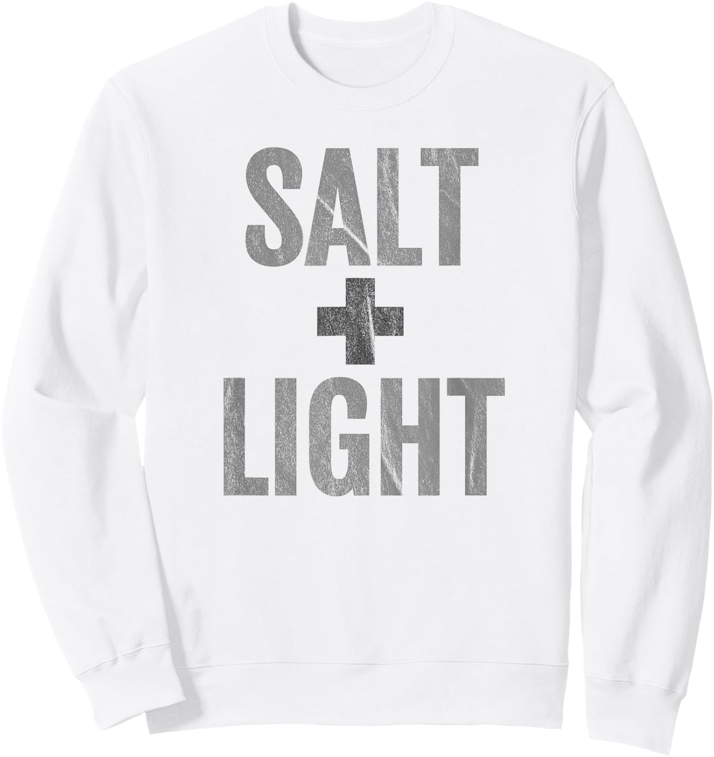 Salt & Light Matt 5:13-16 Bible Verse Christian Sweatshirt - Sweatshirt | White