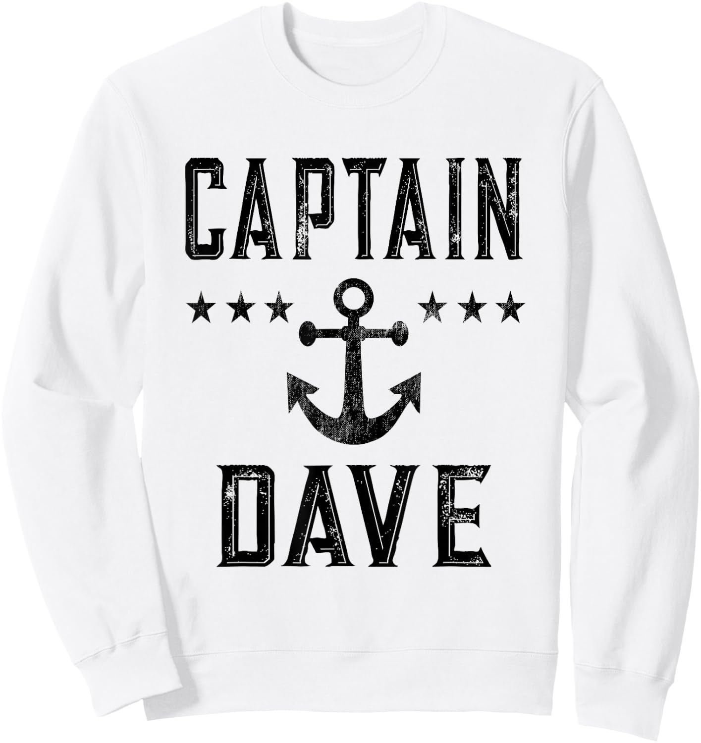 Vintage Captain Dave Item - Lake Boating or Boat Owner Sweatshirt - Sweatshirt | White