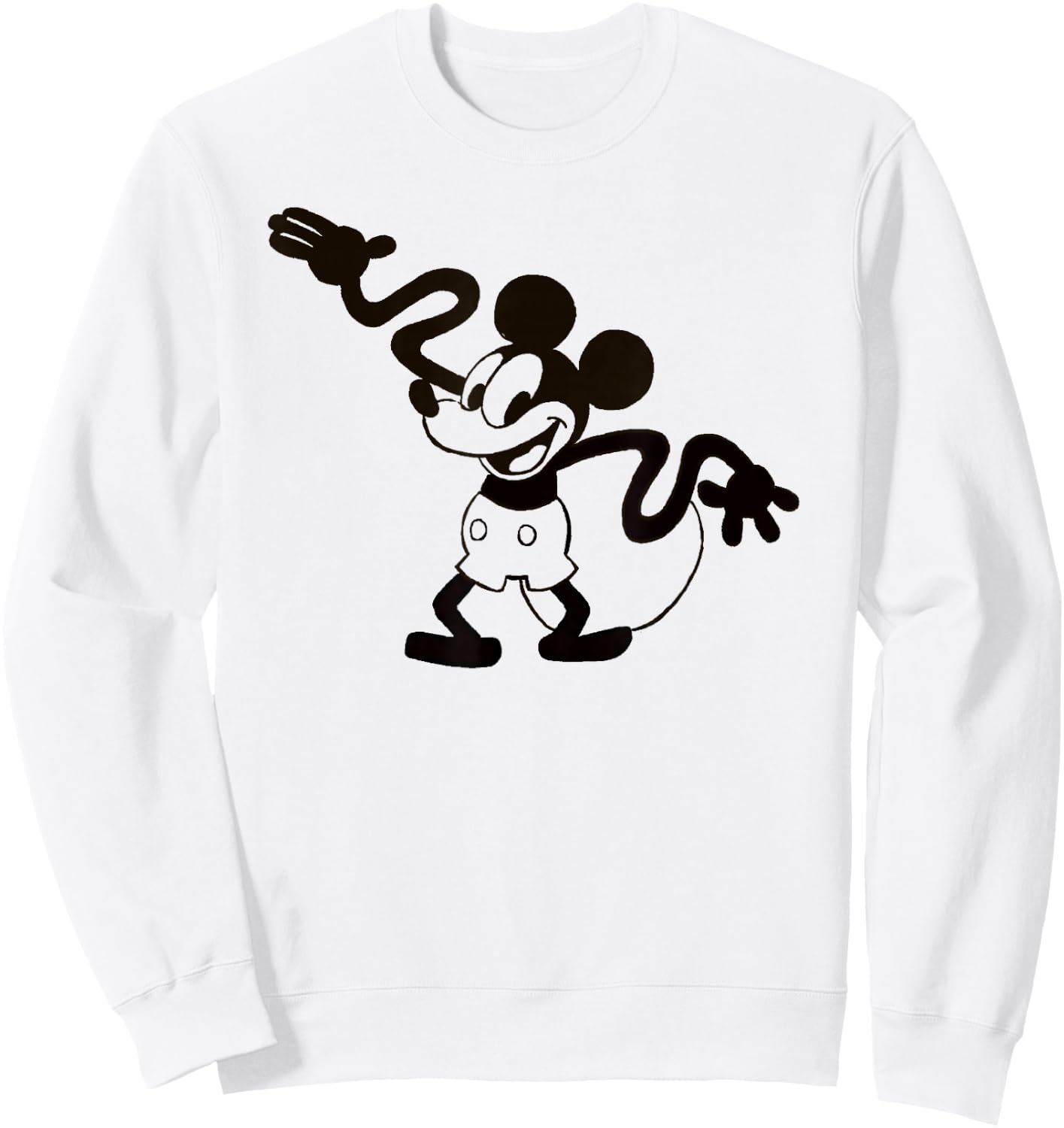 Disney - Classic Mickey Mouse Crazy Arms Sweatshirt - Sweatshirt | White