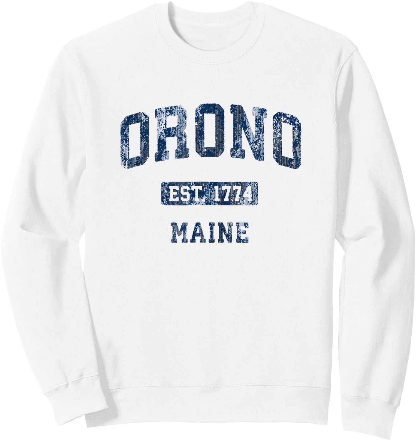 Orono Maine ME Vintage Athletic Sports Design Sweatshirt - Sweatshirt | White