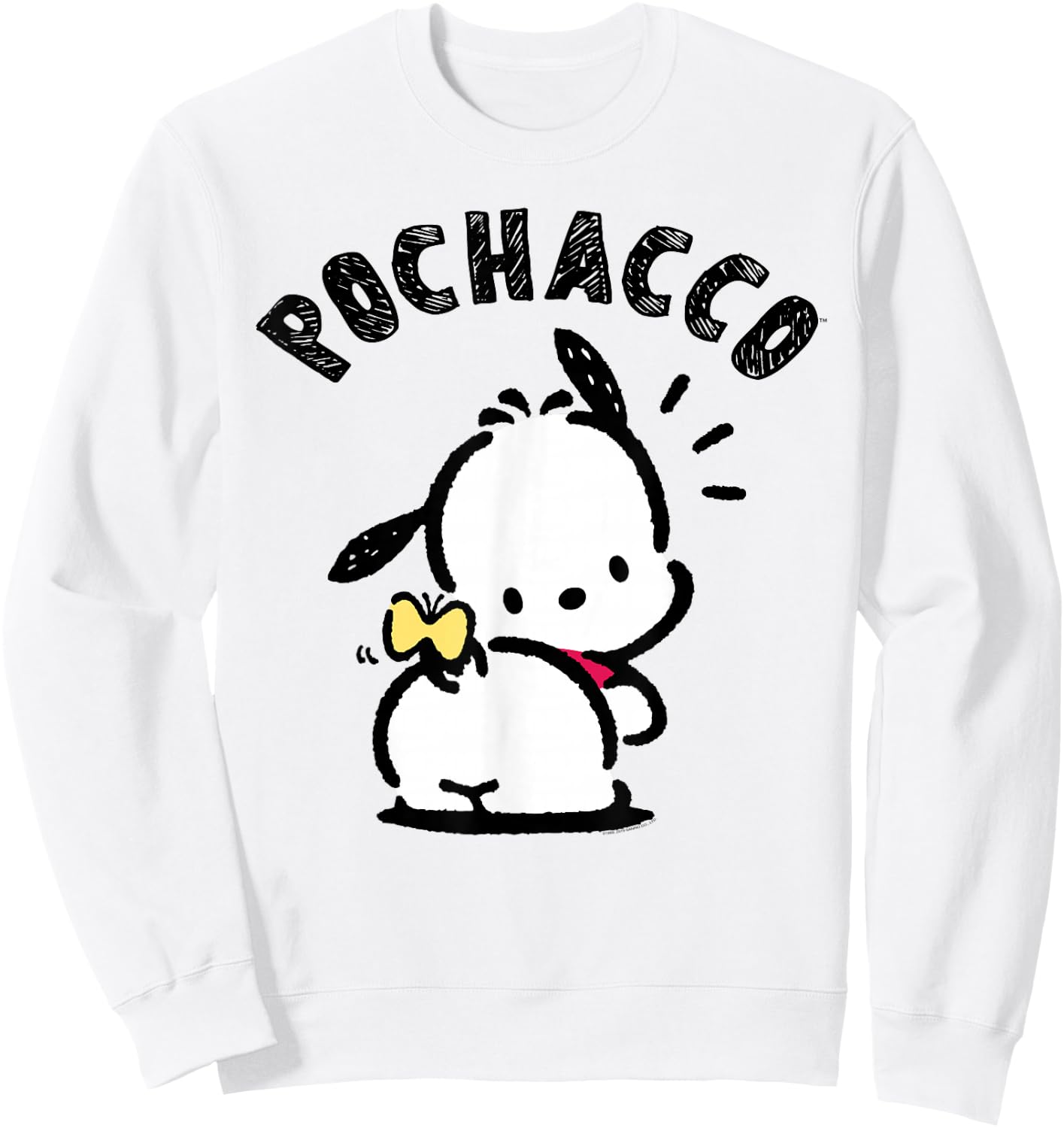 Sanrio Pochacco Backside Logo Shirt Sweatshirt - Sweatshirt | White