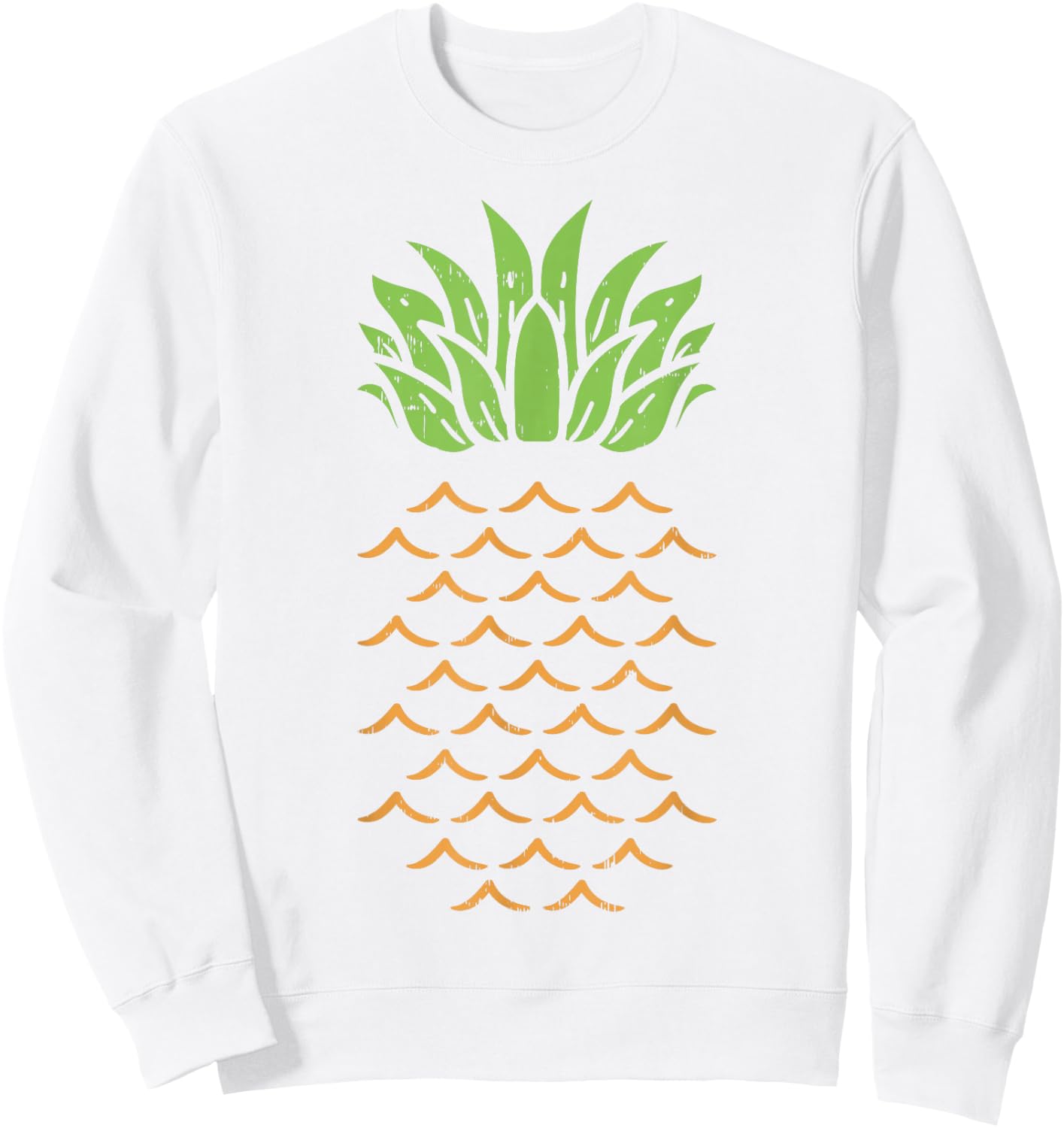 Pineapple Funny Fruit Food Lazy DIY Easy Halloween Costume Sweatshirt - Sweatshirt | White