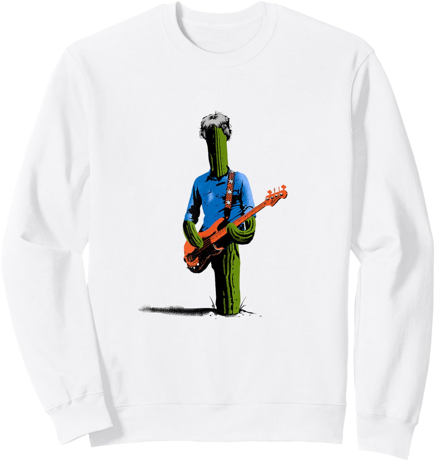 Cactus Playing Bass Guitar - Jamband Phan Lot Sweatshirt - Sweatshirt | White