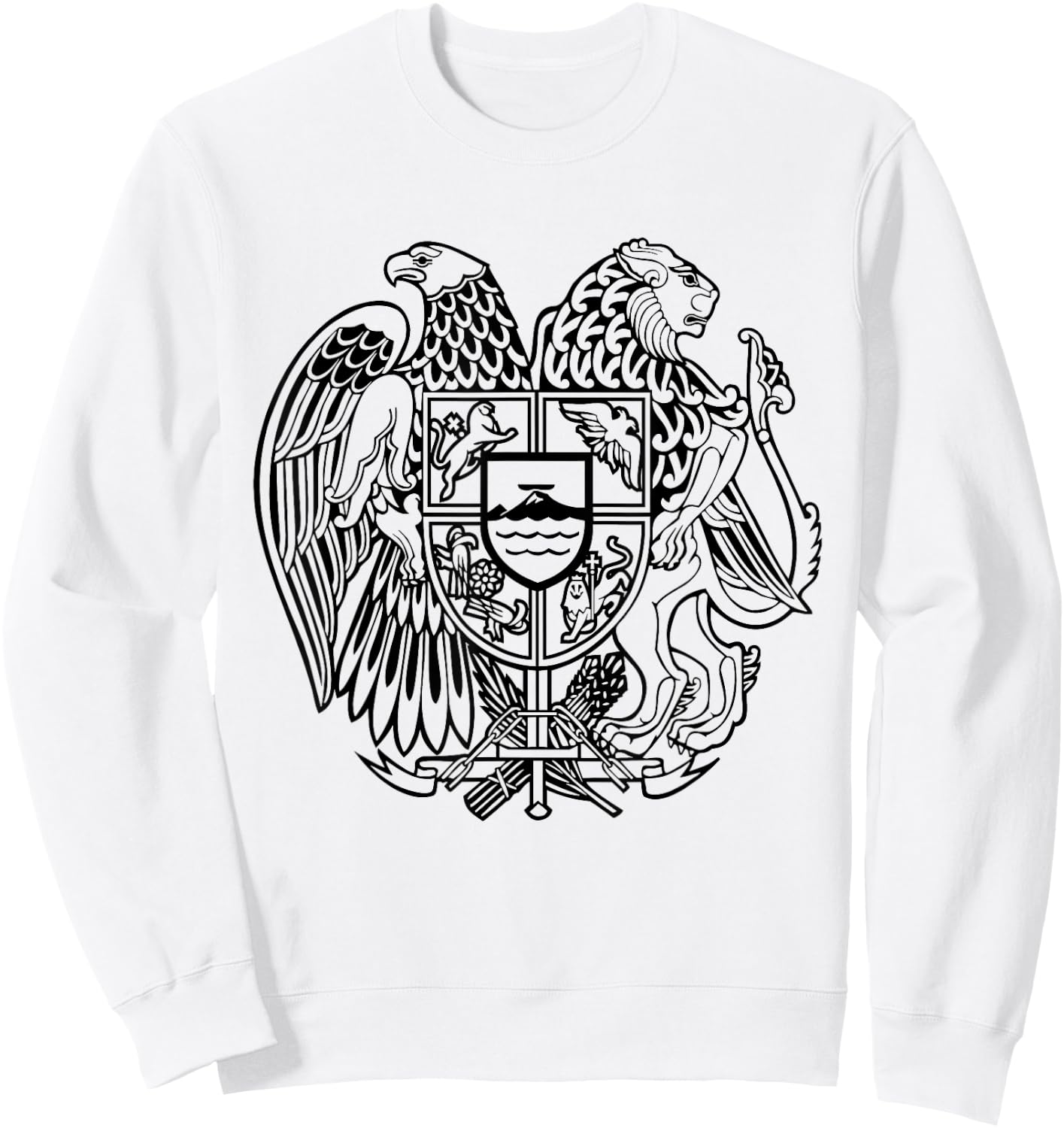 Armenian Coat of Arms Armenia Country Sweatshirt - Sweatshirt | White