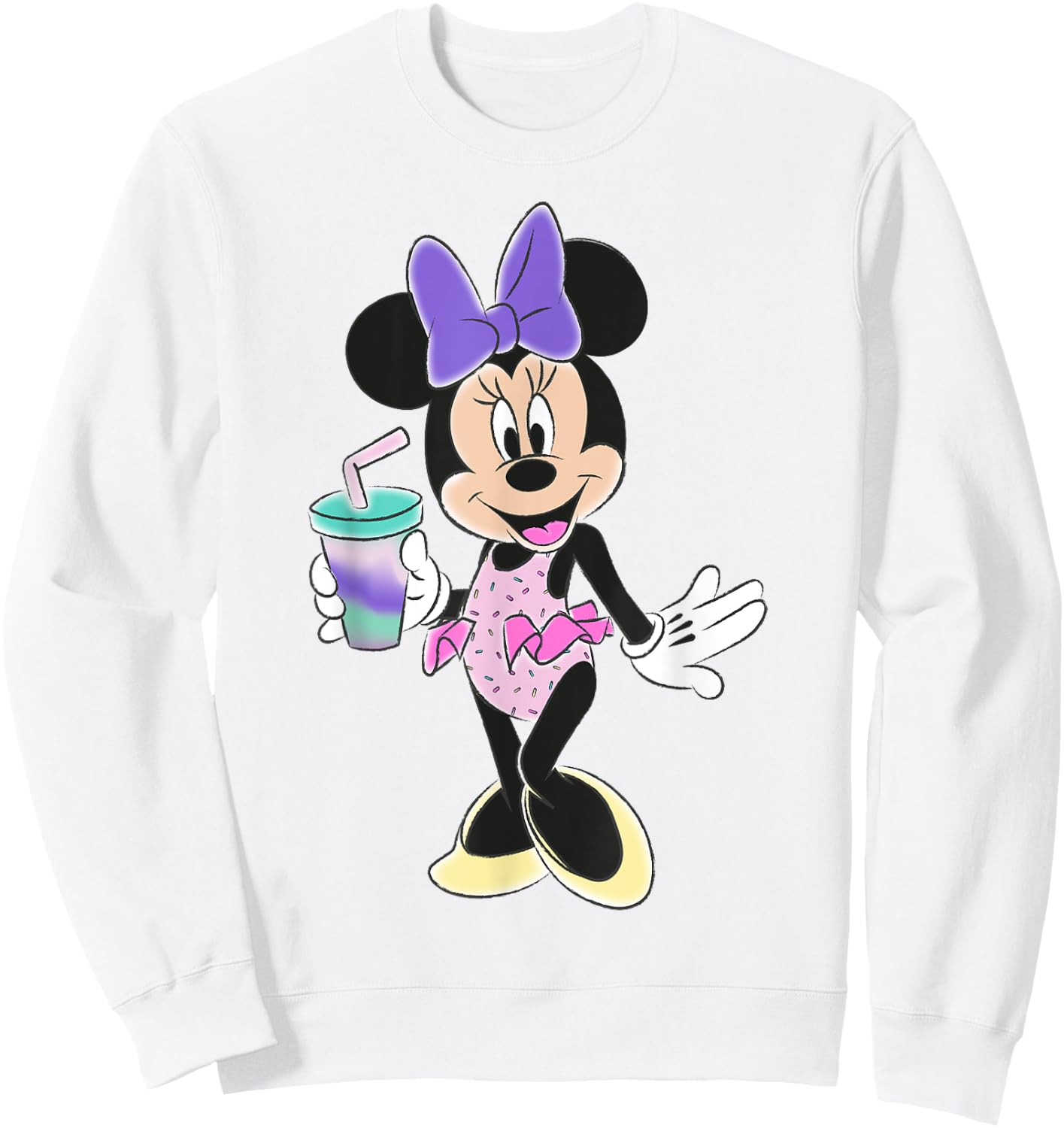 Disney - Minnie Mouse Unicorn Ruffle Swimsuit Sweatshirt - Sweatshirt | White