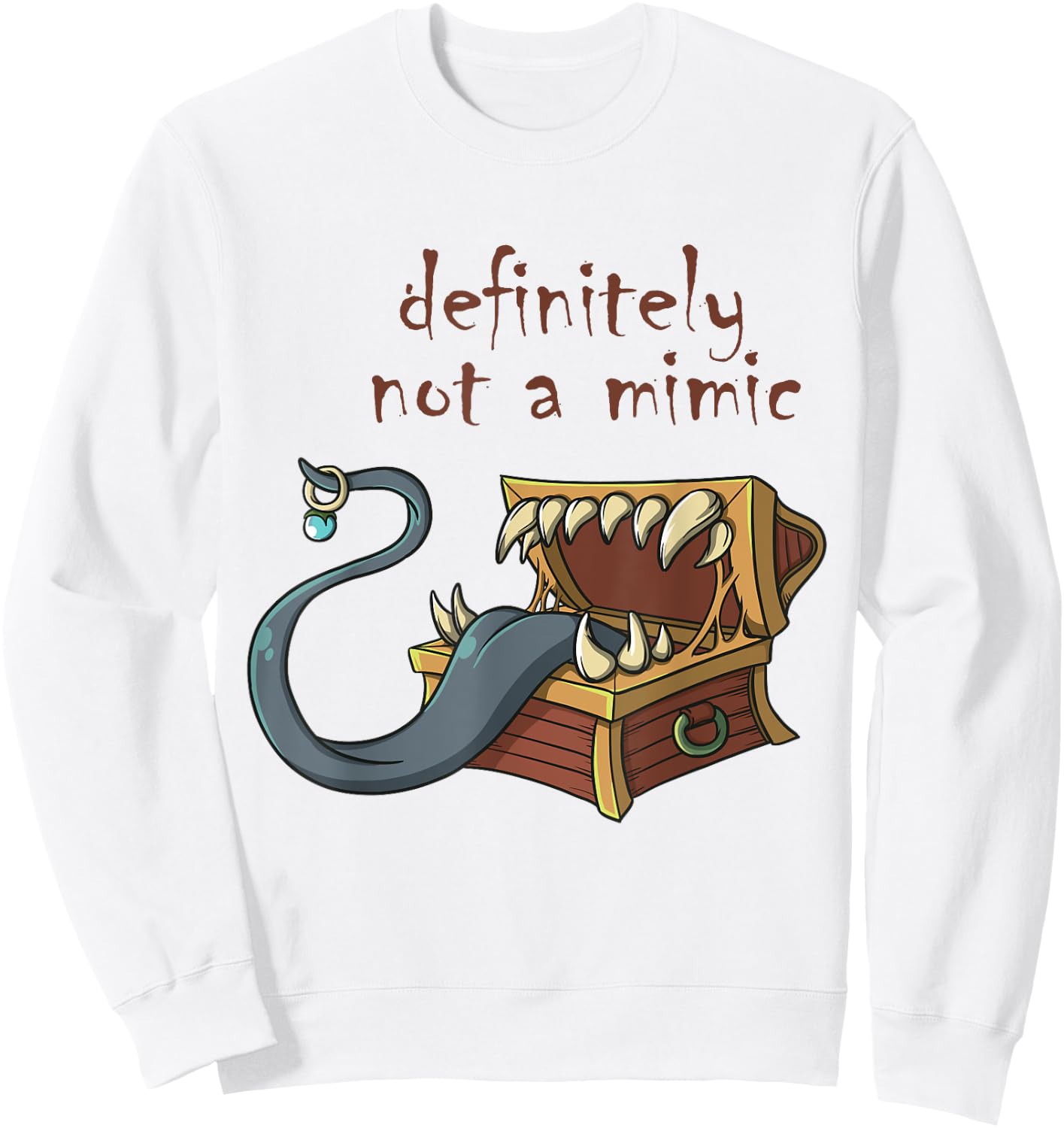 Roleplaying RPG Mimic Meme Joke Engagement Bride Groom Gift Sweatshirt - Sweatshirt | White