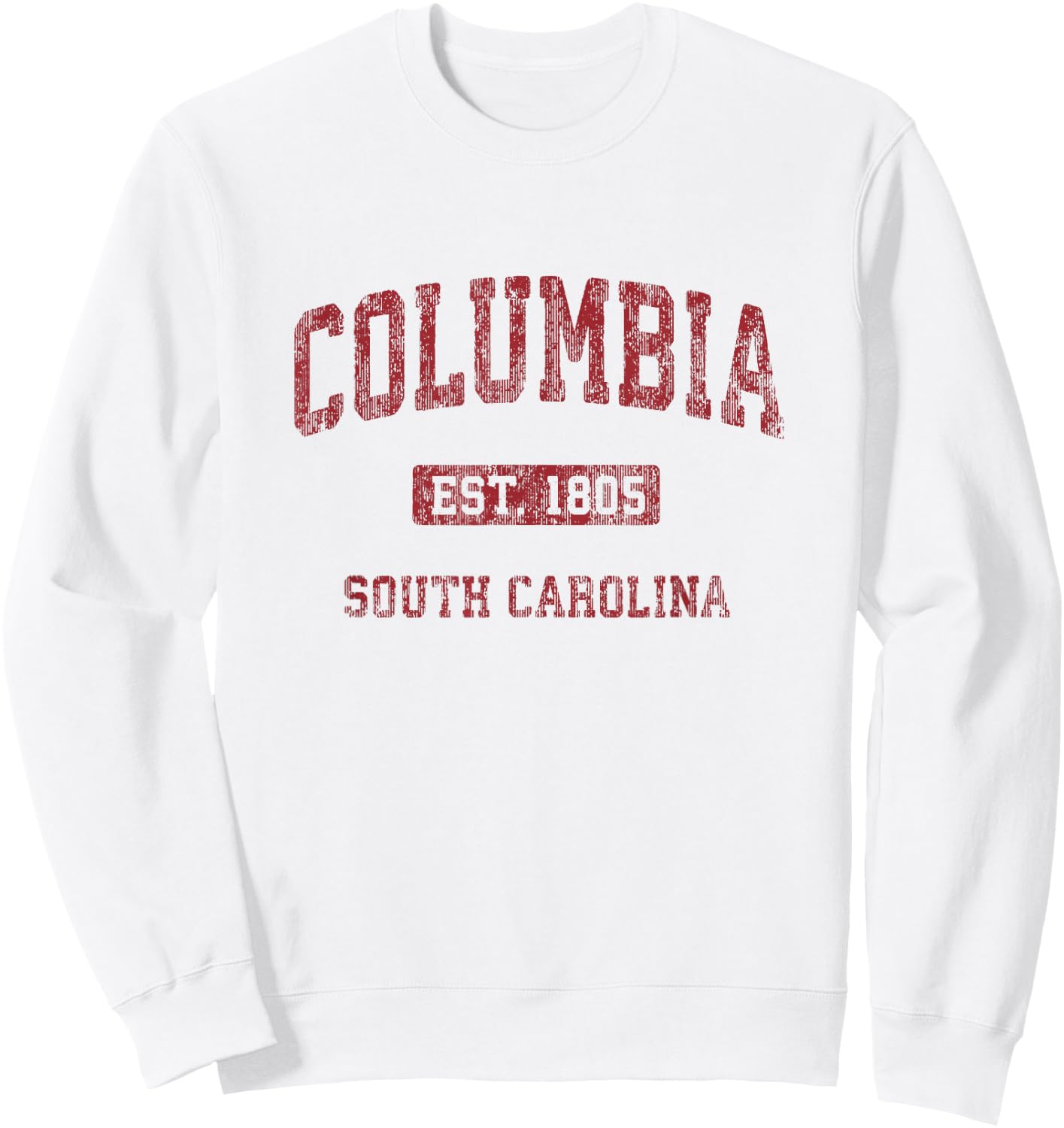 Columbia South Carolina SC Vintage Athletic Sports Design Sweatshirt - Sweatshirt | White