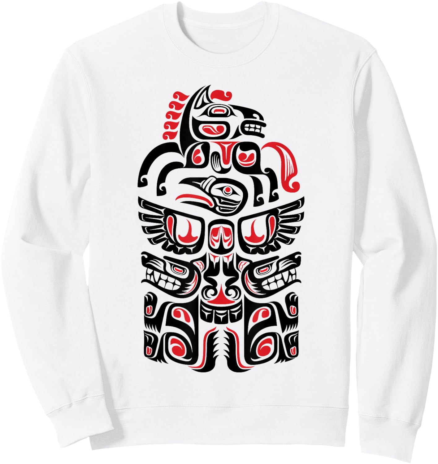 Native American Haida Art Lover Native Indian People Gift Sweatshirt - Sweatshirt | White