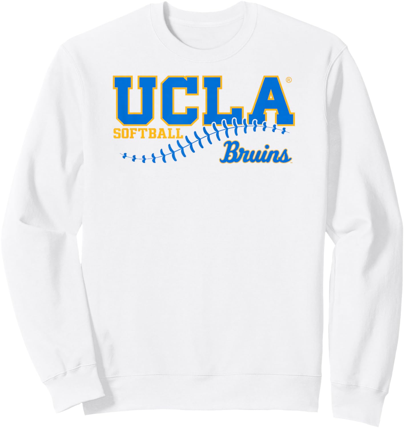 UCLA Bruins Softball Laces Gray Officially Licensed Sweatshirt - Sweatshirt | White
