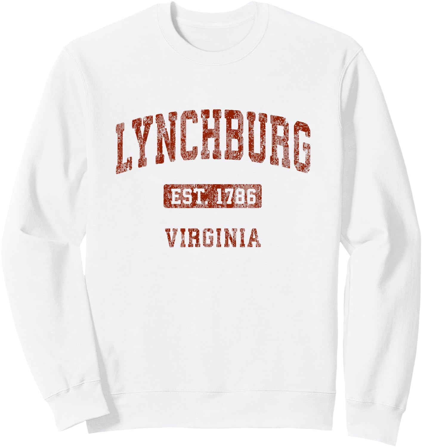 Lynchburg Virginia VA Vintage Athletic Sports Design Sweatshirt - Sweatshirt | White