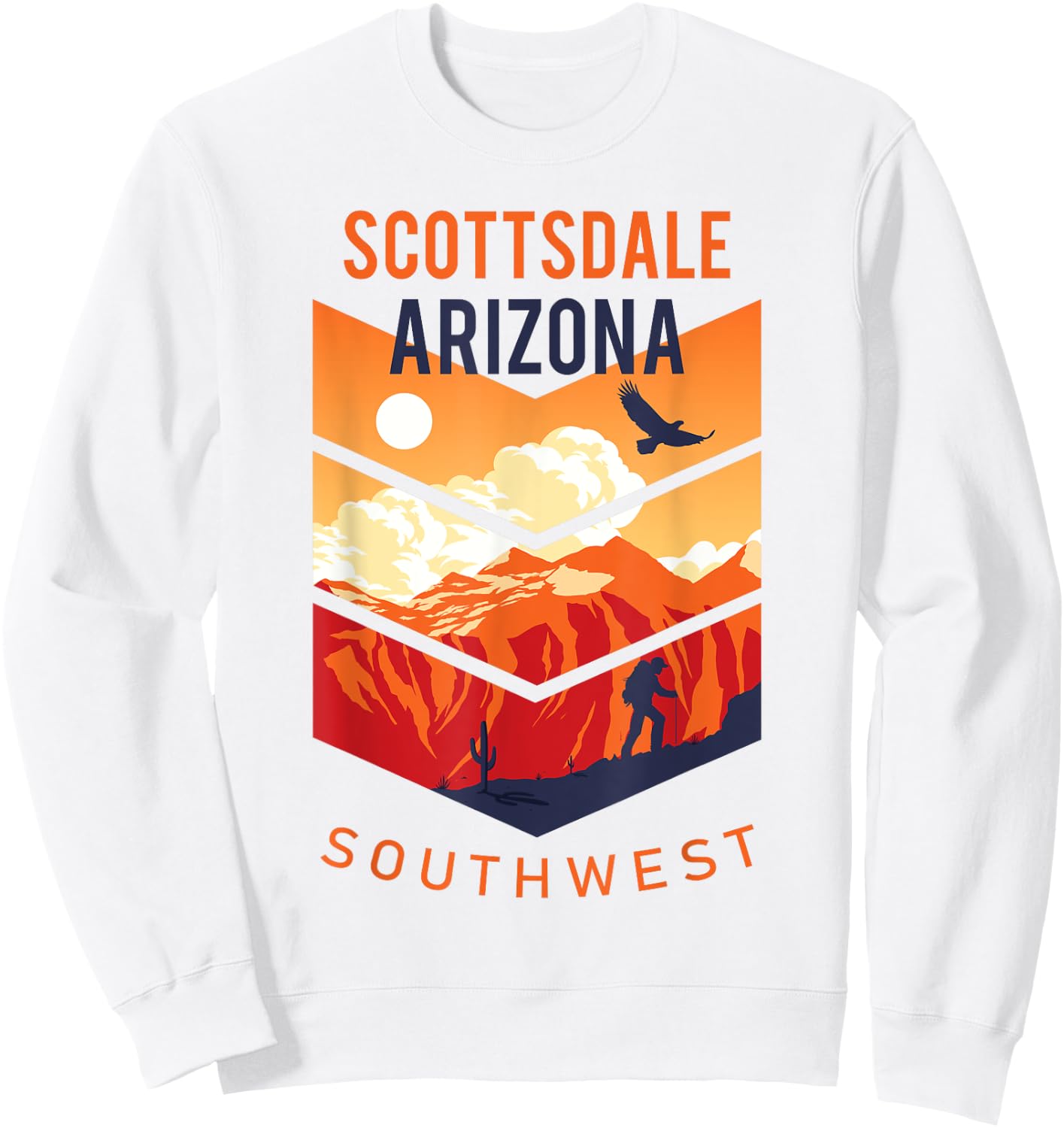 Scottsdale Arizona Native Home State Vintage Southwest Sweatshirt - Sweatshirt | White