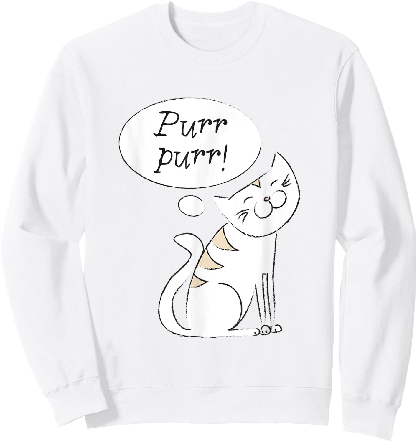 Purr! Cat Kids Sweatshirt - Sweatshirt | White