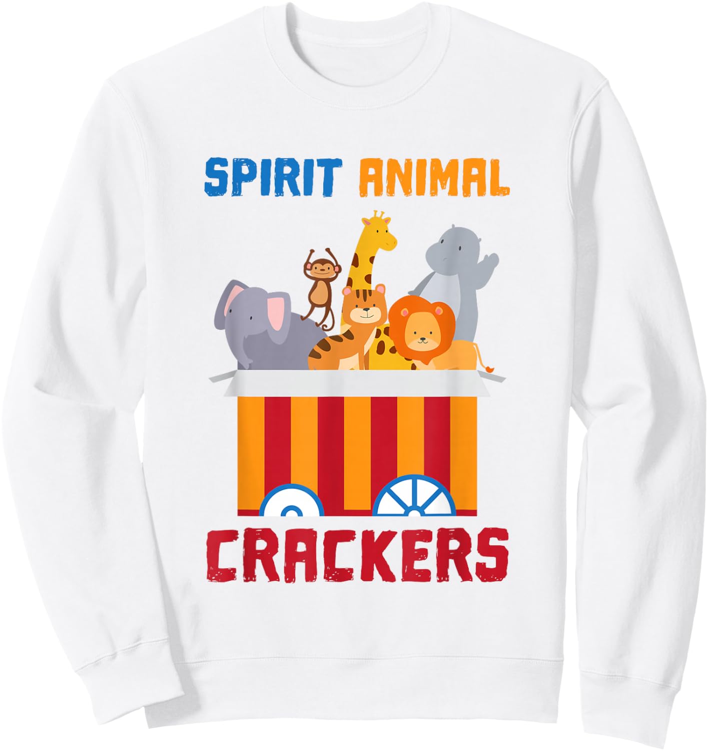 Spirit Animal Crackers | Spirit Animal Shirt Sweatshirt - Sweatshirt | White