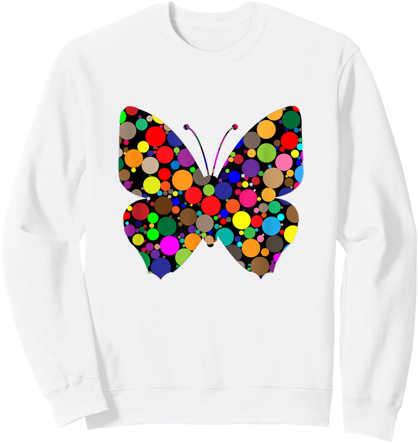 Colourful Butterfly International dot day Sweatshirt - Sweatshirt | White